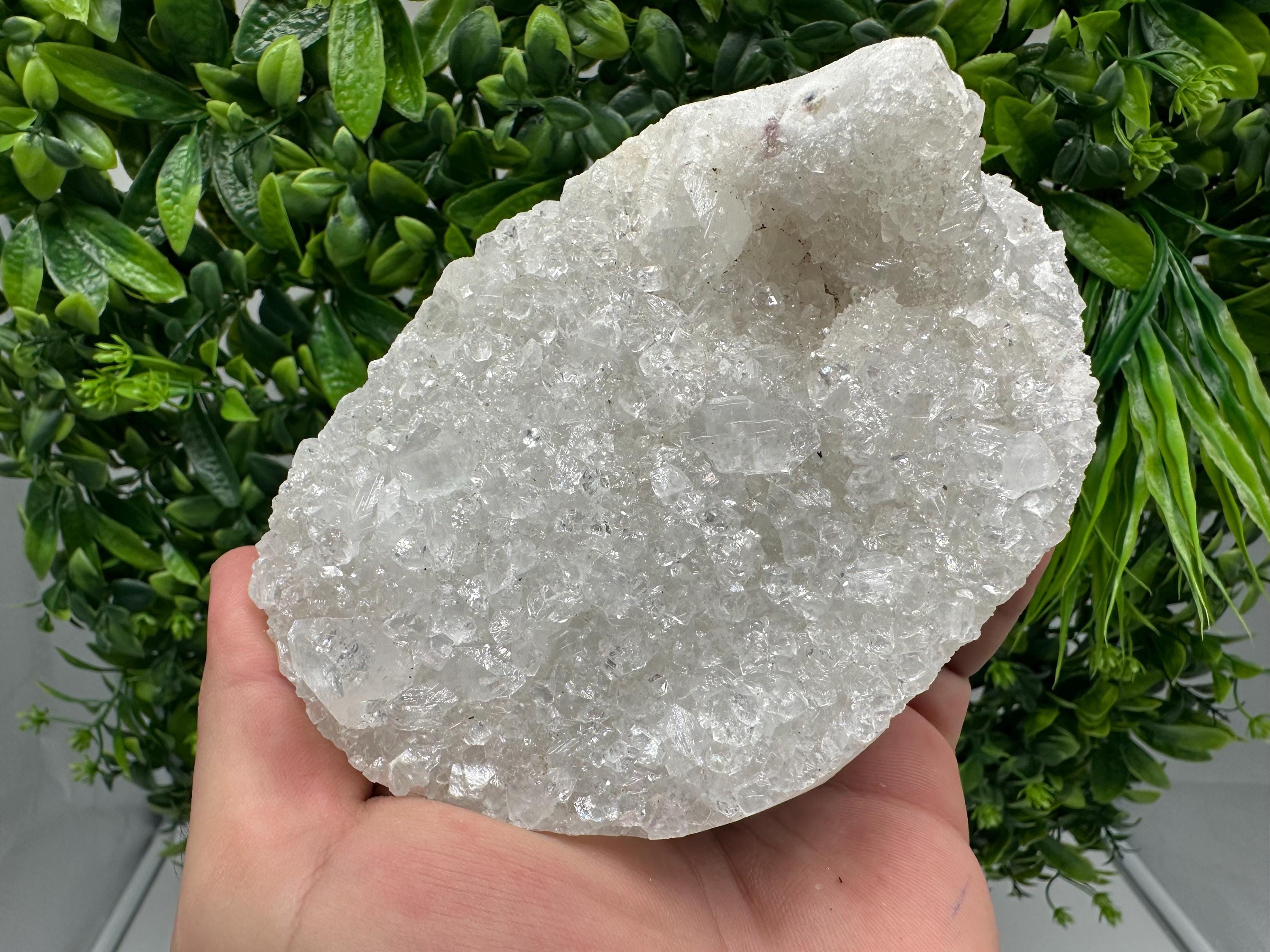 Apophyllite Stilbite on Chalcedony: Natural Mineral Specimen, India