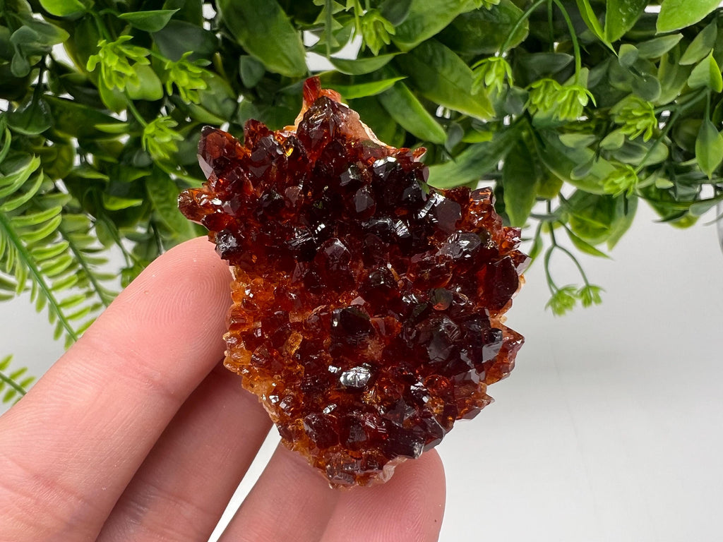 Citrine Crystal Cluster with Hematite Inclusions, Brazil Mineral Stone