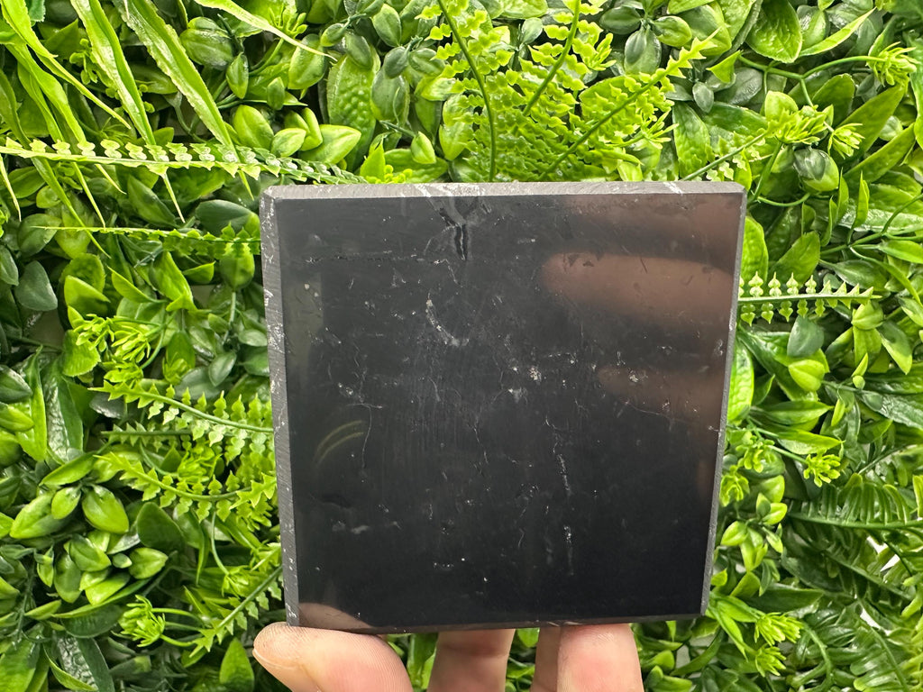 8cm Shungite Crystal Cube: EMF & 5G Protection, Healing Stone