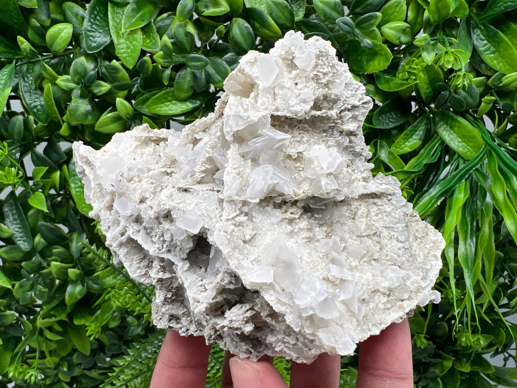 Calcite on Chalcedony Mineral Specimen, Bulgaria