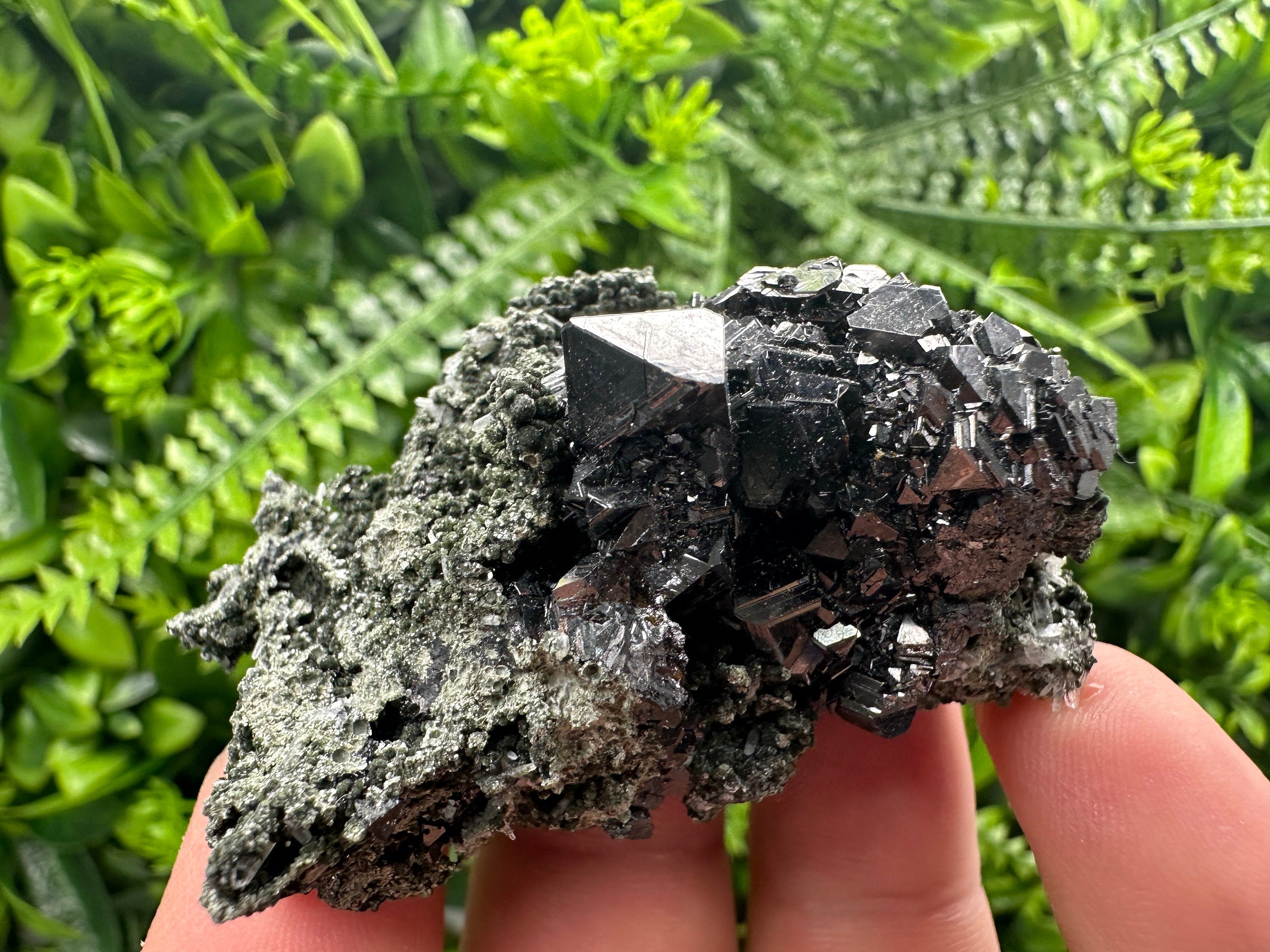 Sphalerite on Quartz Cluster, Bulgaria Mineral Specimen