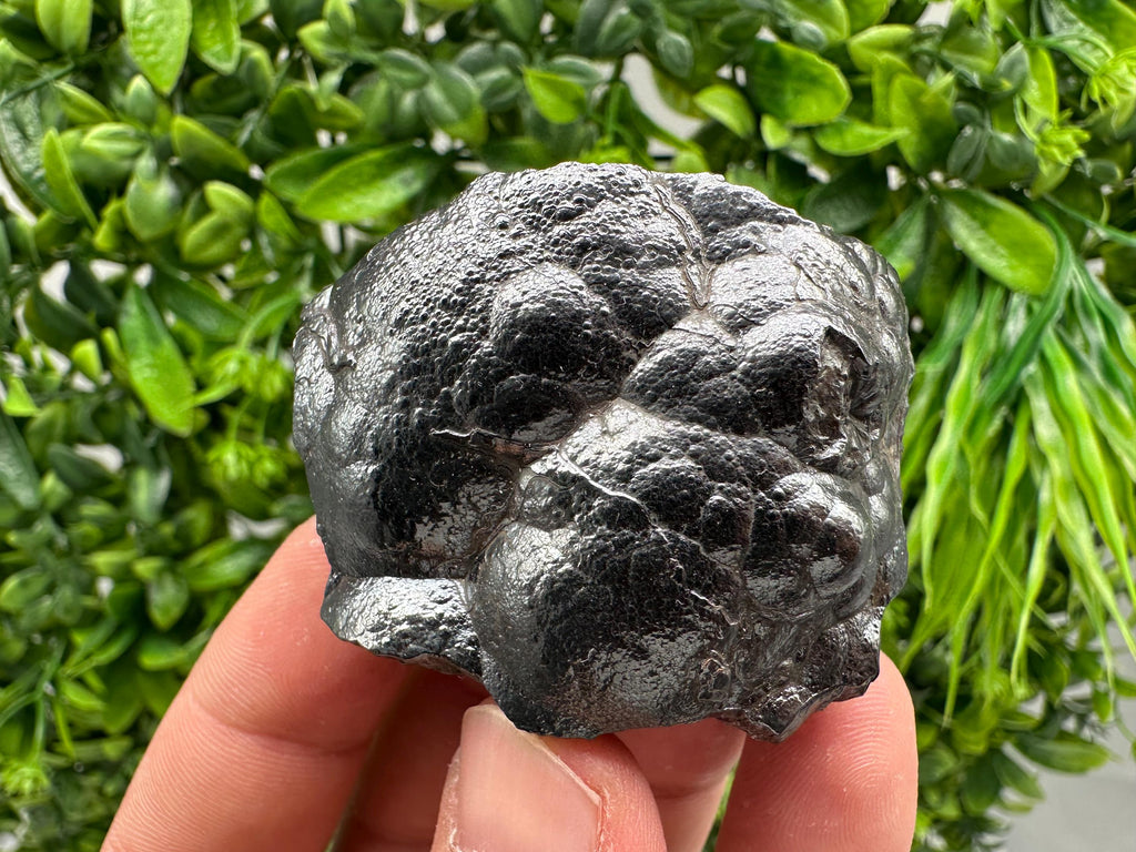 Botryoidal Black Hematite Specimen: Moroccan Crystal for Reiki Chakra