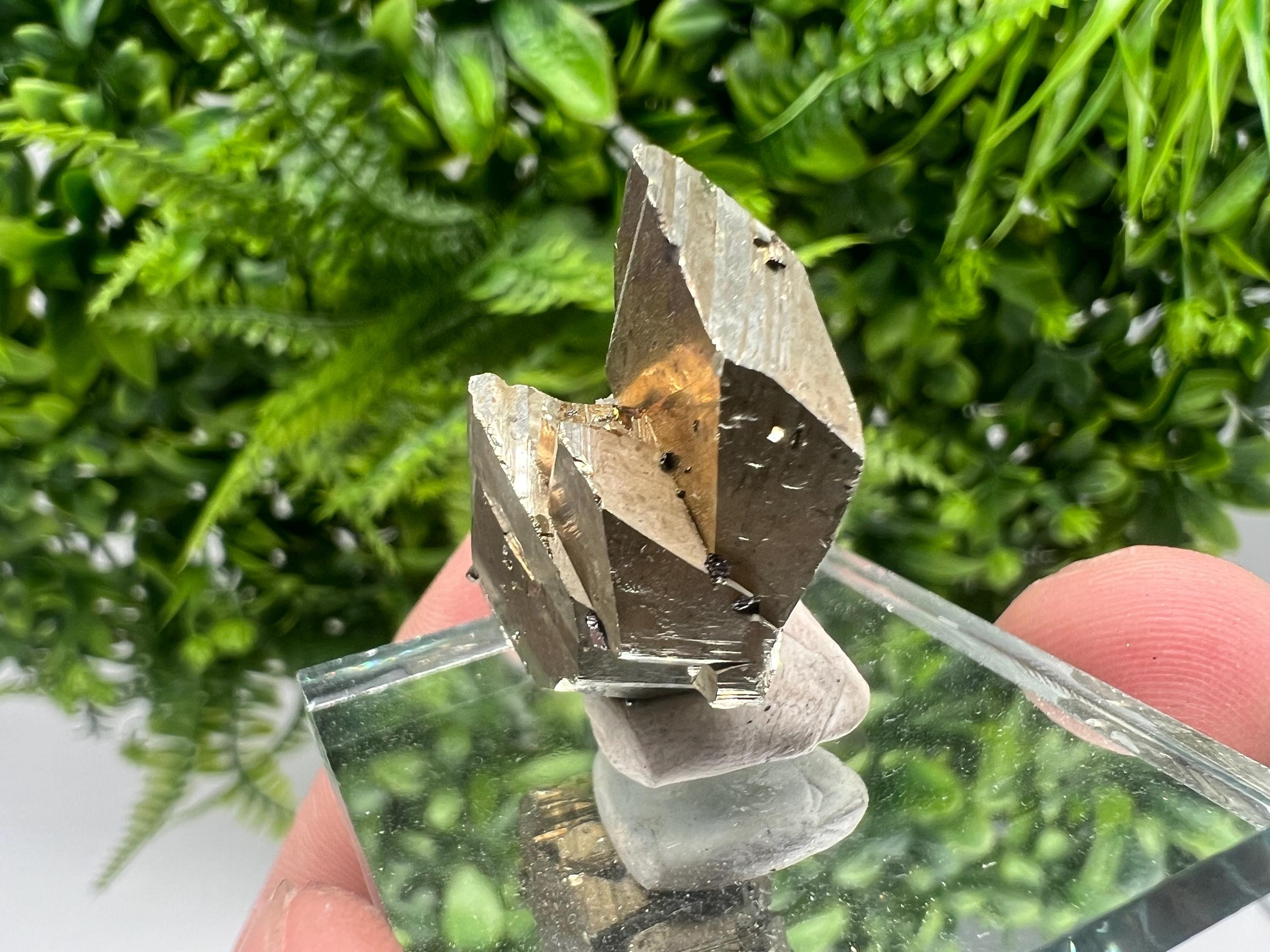 Mini Rare crystallisation Pyrite,Borieva mine,Bulgaria,floating Pyrite,golden Pyrite,Pyrite cluster,mini Collection specimen,Rainbow Pyrite