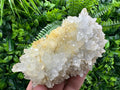 Limonite Quartz Crystal Cluster: Iron Oxide Mineral Specimen