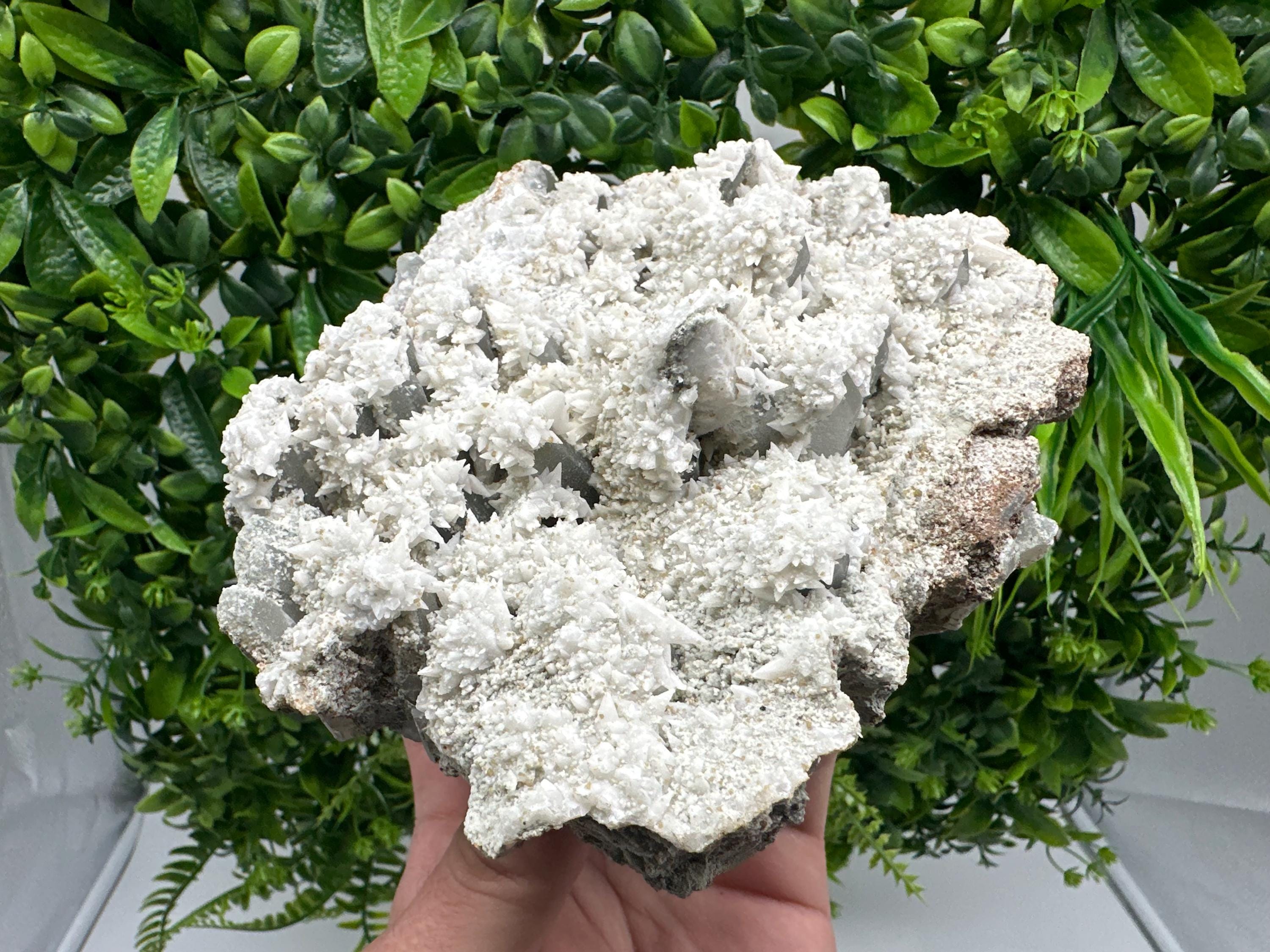 Quartz Cluster with Rhodochrosite, Calcite & Chlorite Inclusions