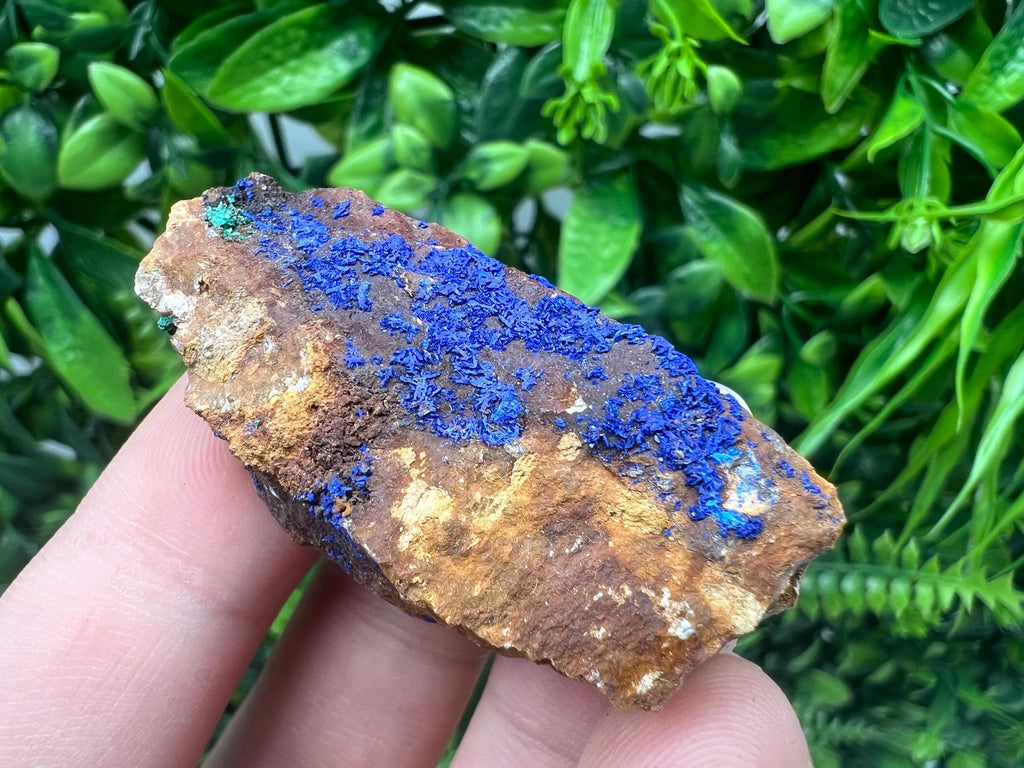 Azurite Malachite Mineral Specimen: Moroccan Blue-Green Crystal, Home Decor