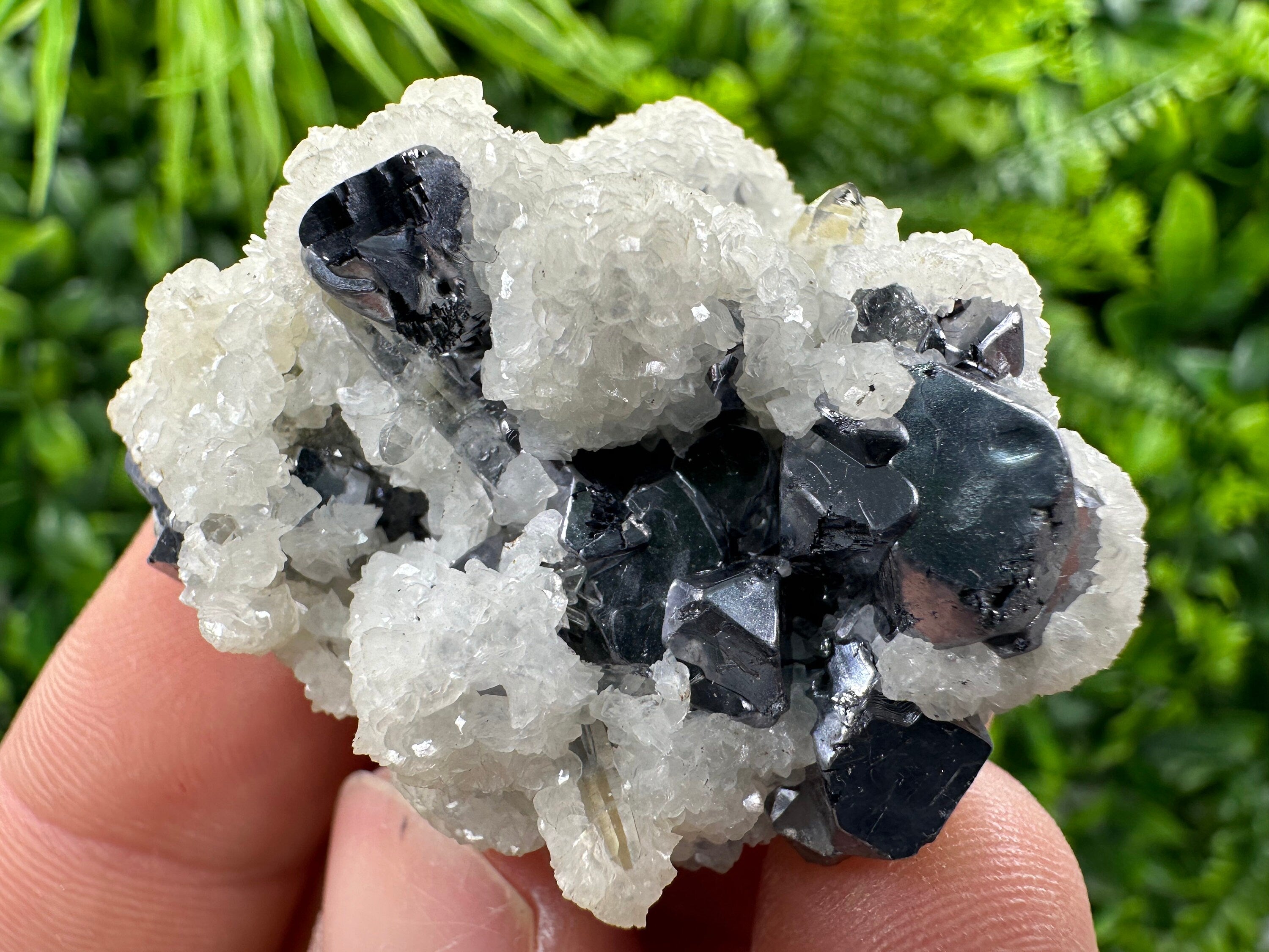 Galena with Calcite and Quartz: Natural Mineral Souvenir