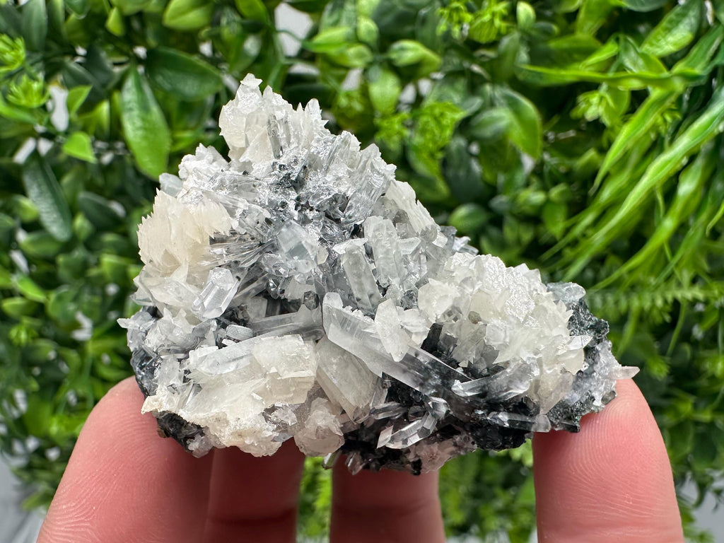 Wonderful UV fluorescence Calcite on Sphalerite,Quartz from Borieva mine,Bulgaria,natural mineral,souvenir crystal,home decor,collection cls