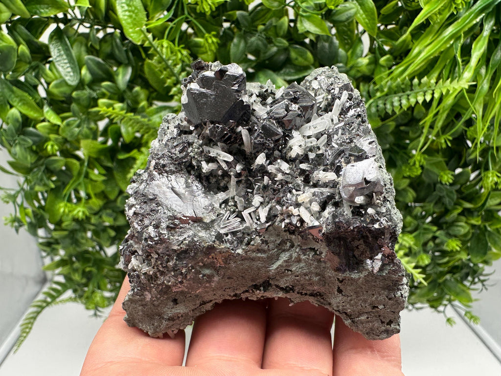 Lovely specimen Green Quartz inclusions Chlorite and Sphalerite/ Natural minerals/ Souvenir crystal gift minerals famous 9th September/Madan