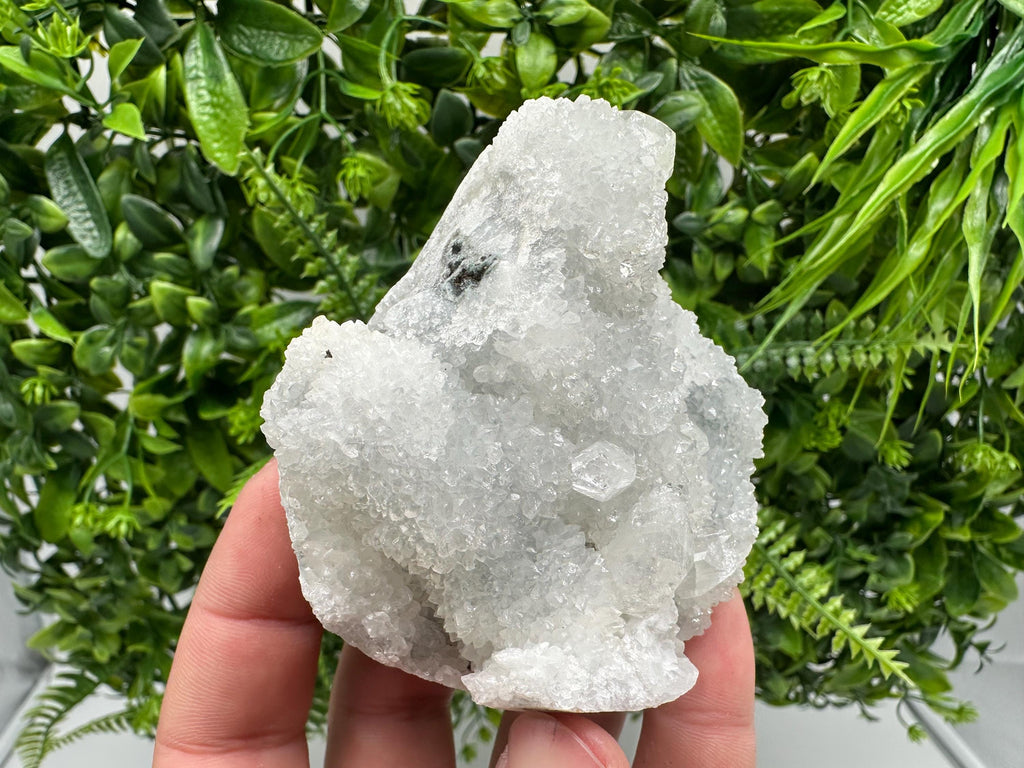 Transparent Apophyllite on Chalcedony, India Mineral Specimen