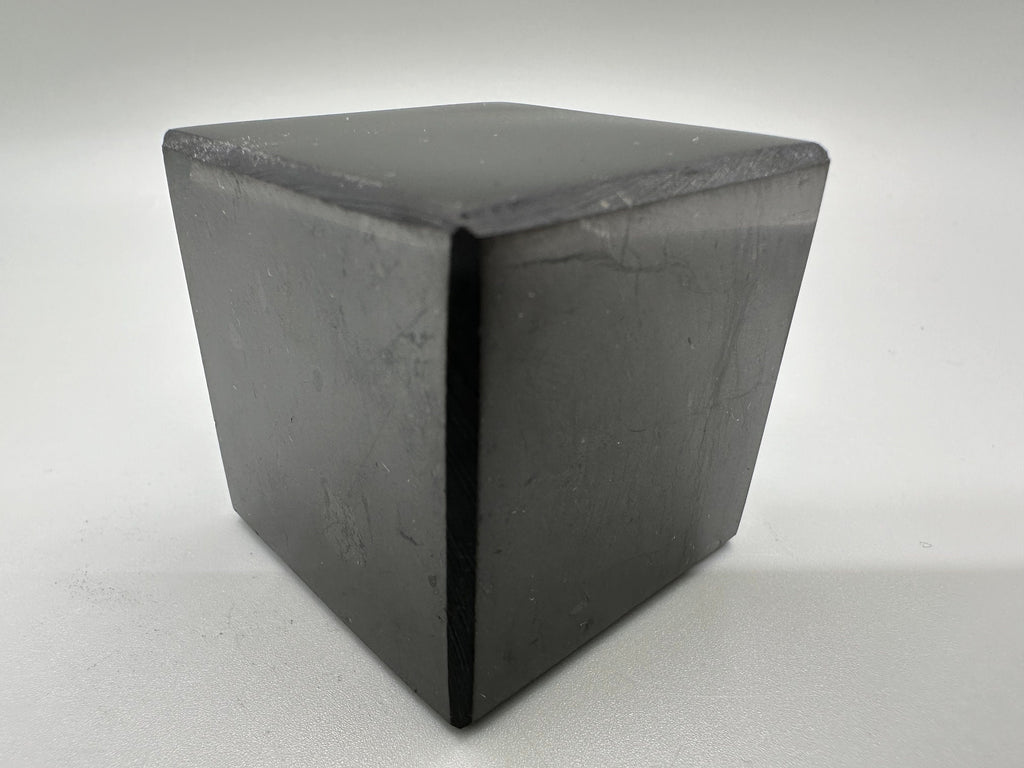 Shungite Crystal Cube (4cm): EMF & 5G Protection, Healing Stone