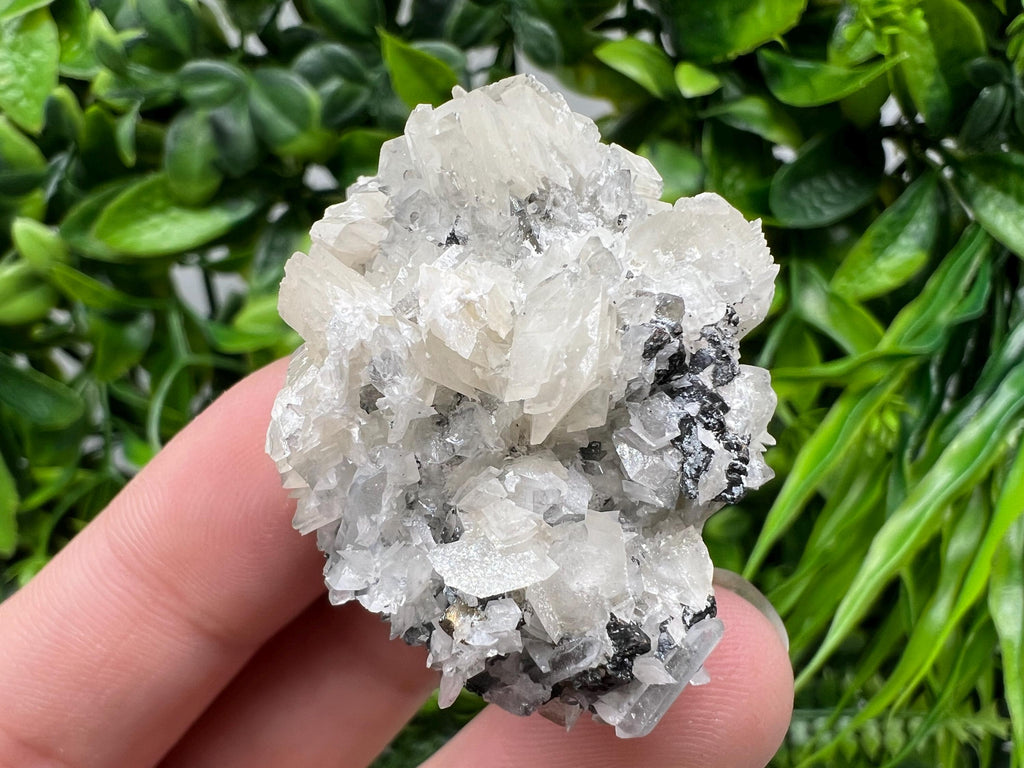 Calcite on Quartz, Borieva Mine Mineral Specimen