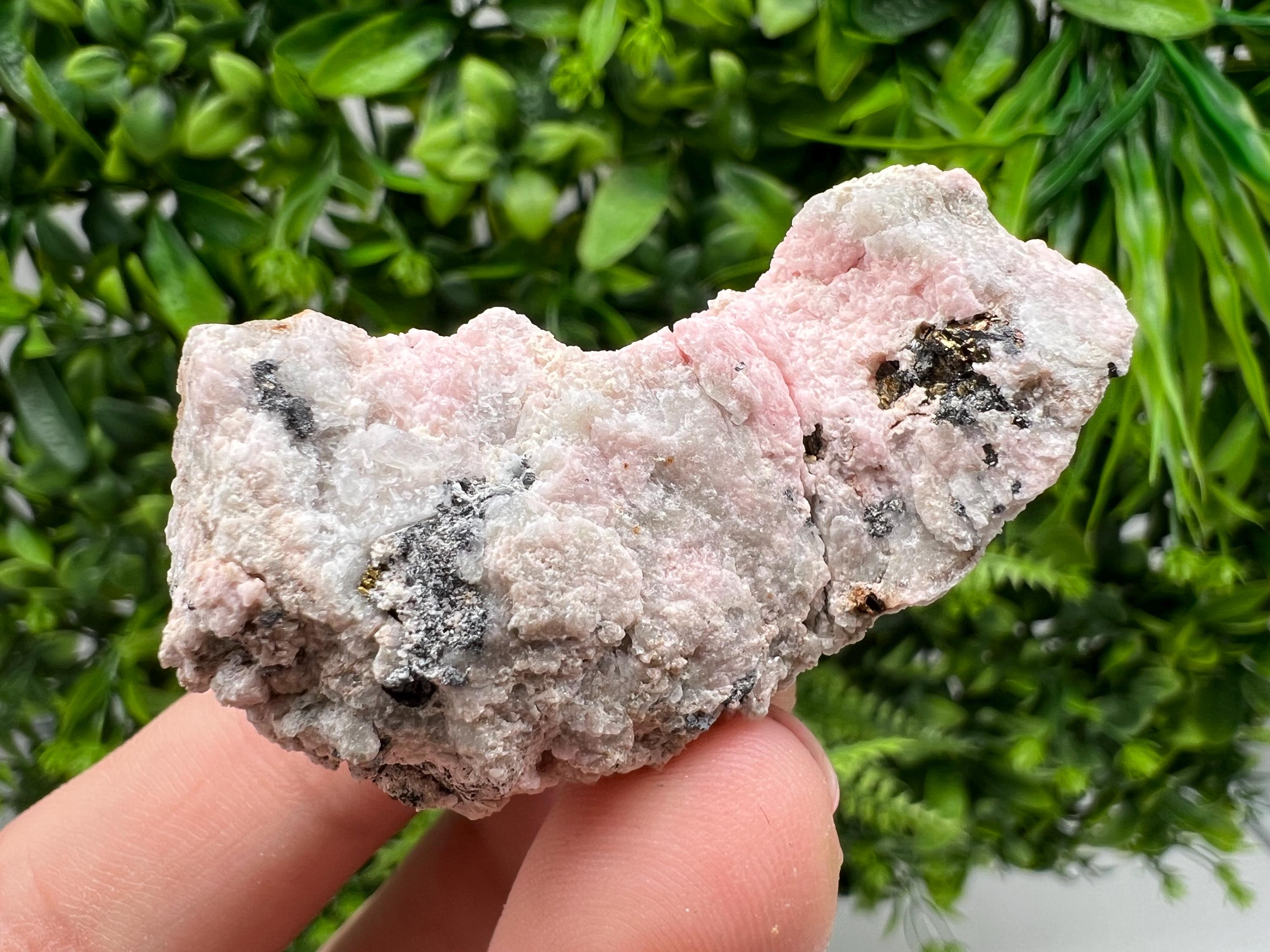 Beautiful Rhodochrosite perfect pink colour Starnica Mine Davidcovo Bulgaria natural minerals souvenir crystal gift home decor stone gift