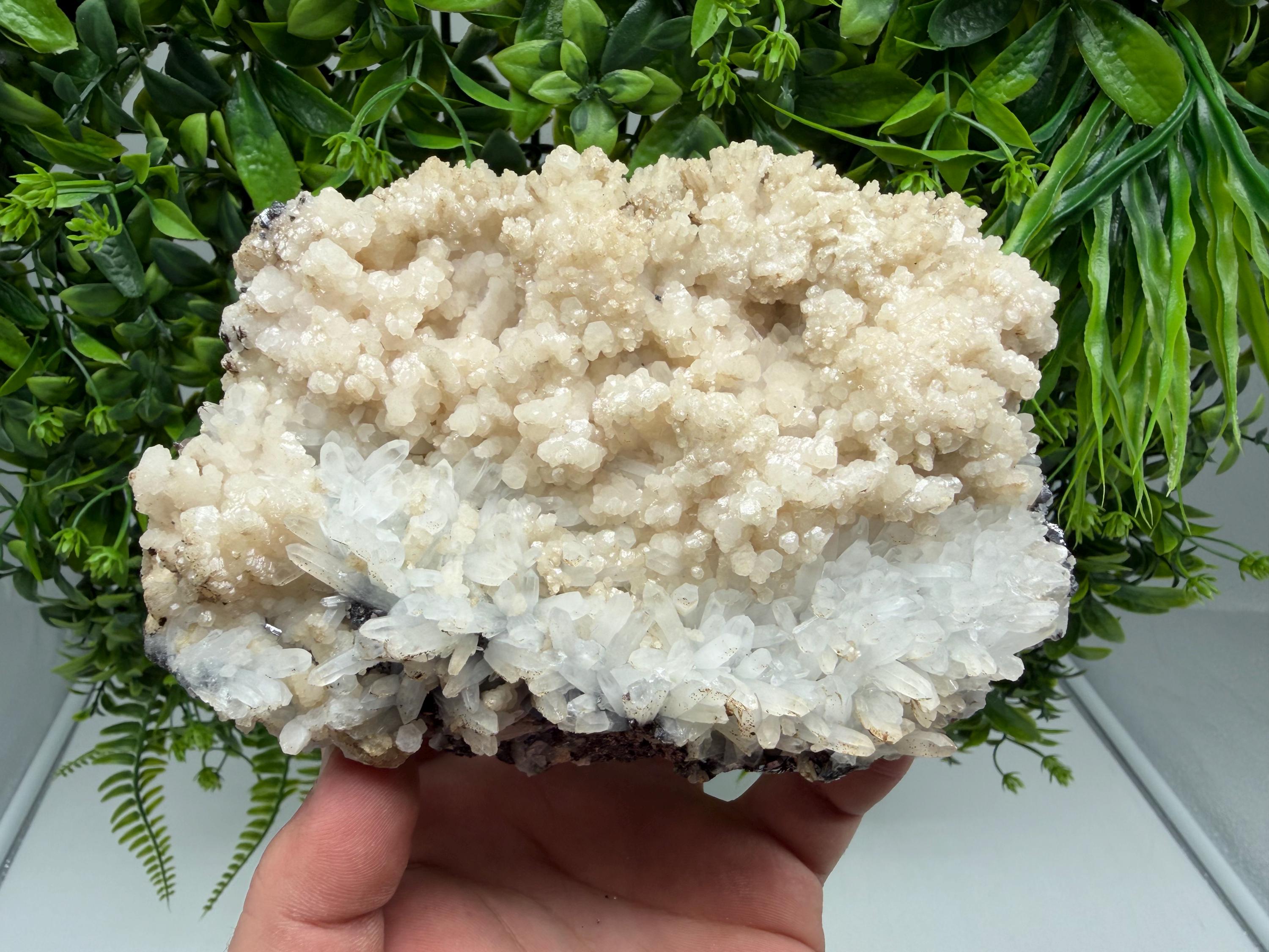 Milky Quartz Calcite Specimen, Borieva Mine Bulgaria, Home Decor Stone