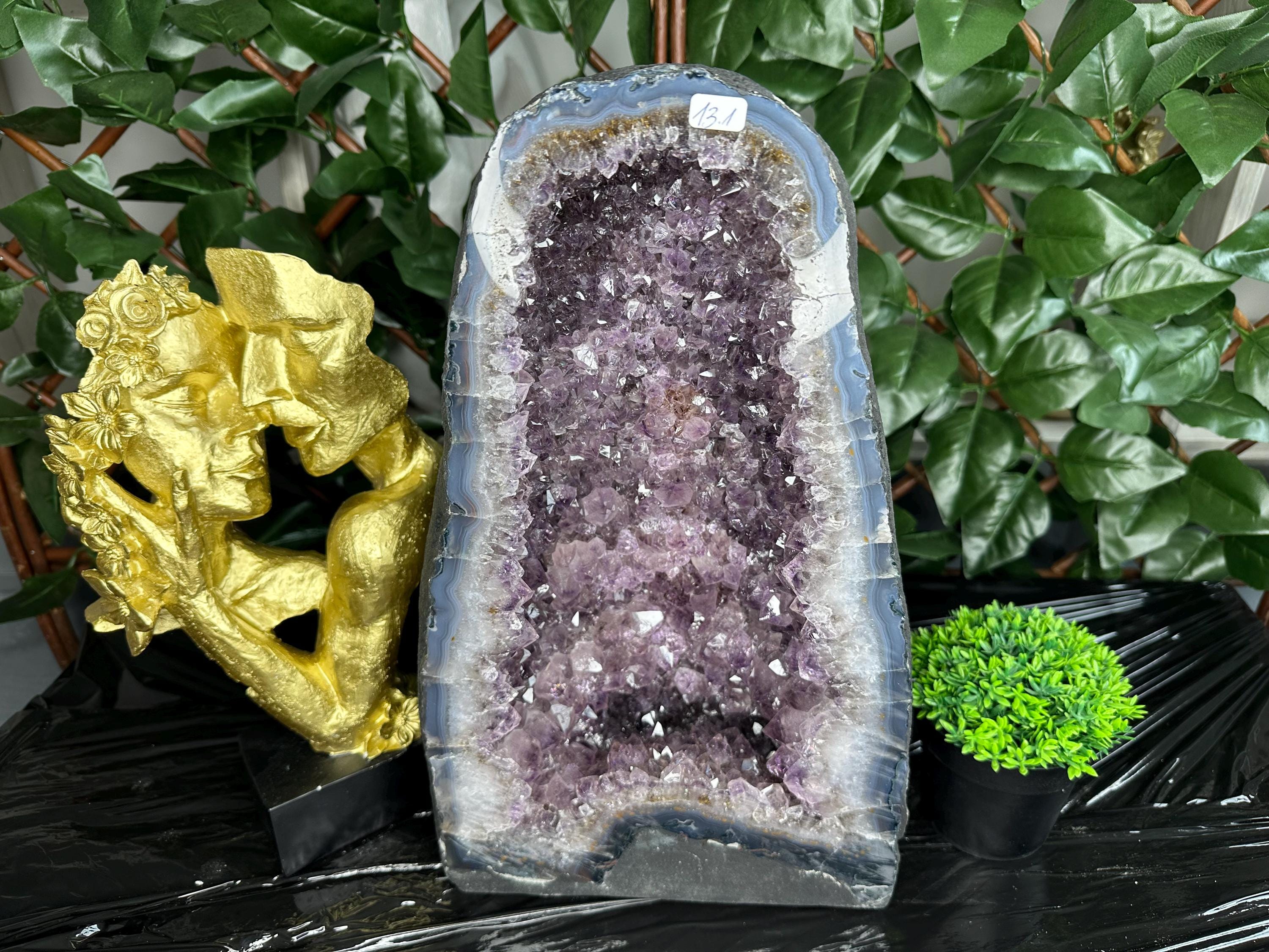Large Amethyst Geode, Brazil Mineral Specimen, Purple Quartz