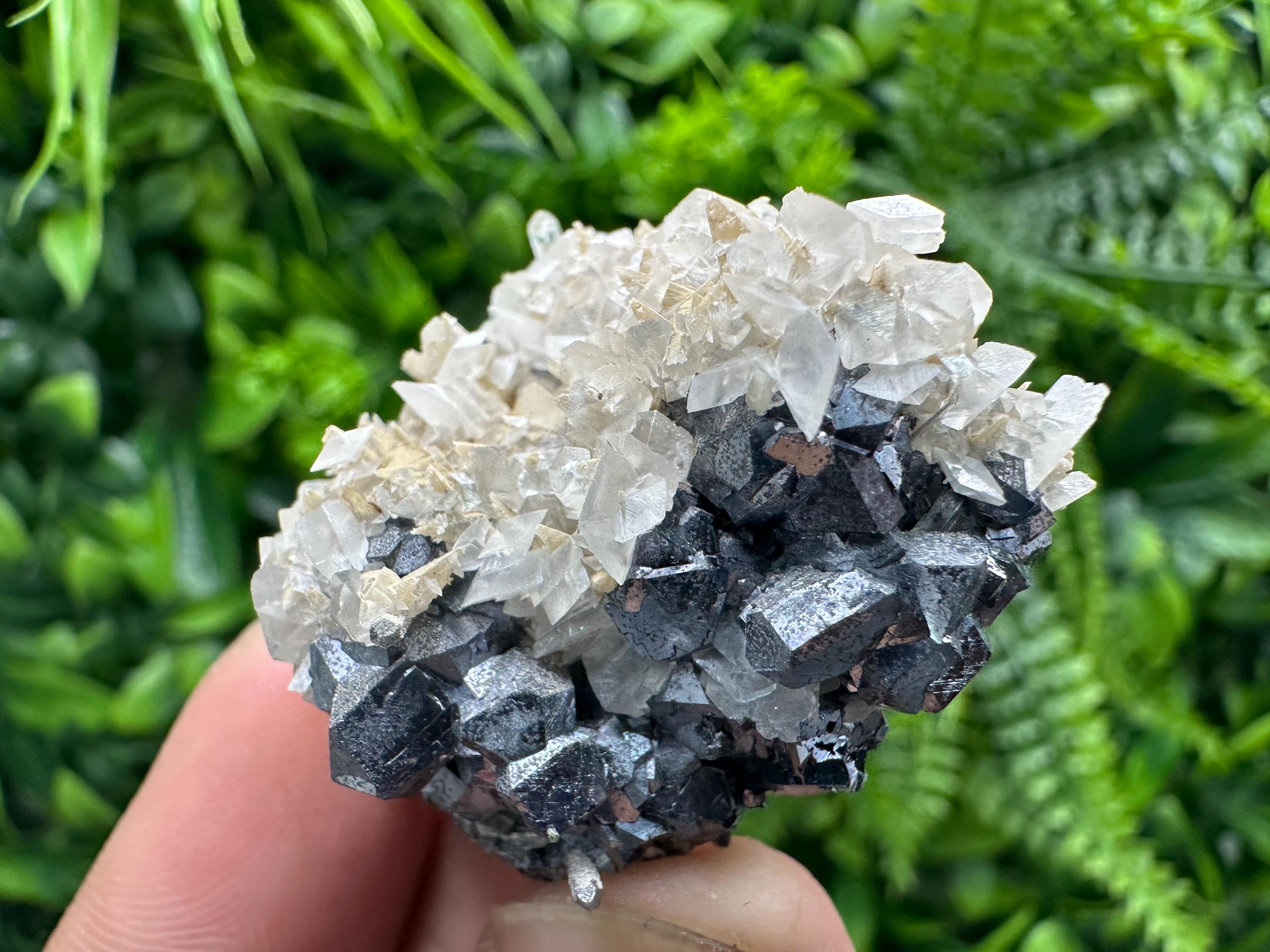 Galena Spinel with Quartz and Calcite, Borieva Mine Mineral Specimen