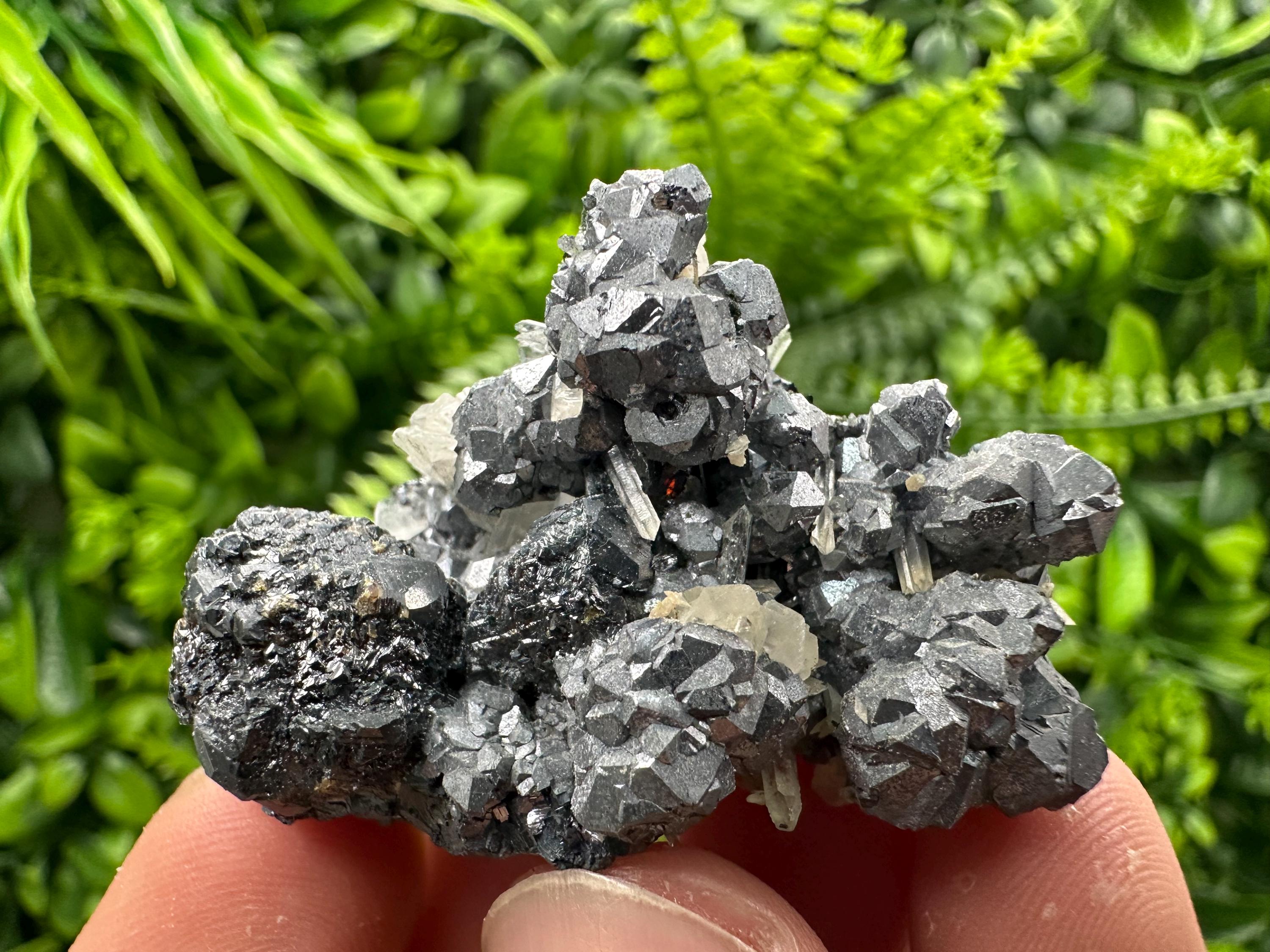 Galena Spinel with Quartz and Calcite, Borieva Mine Mineral Specimen