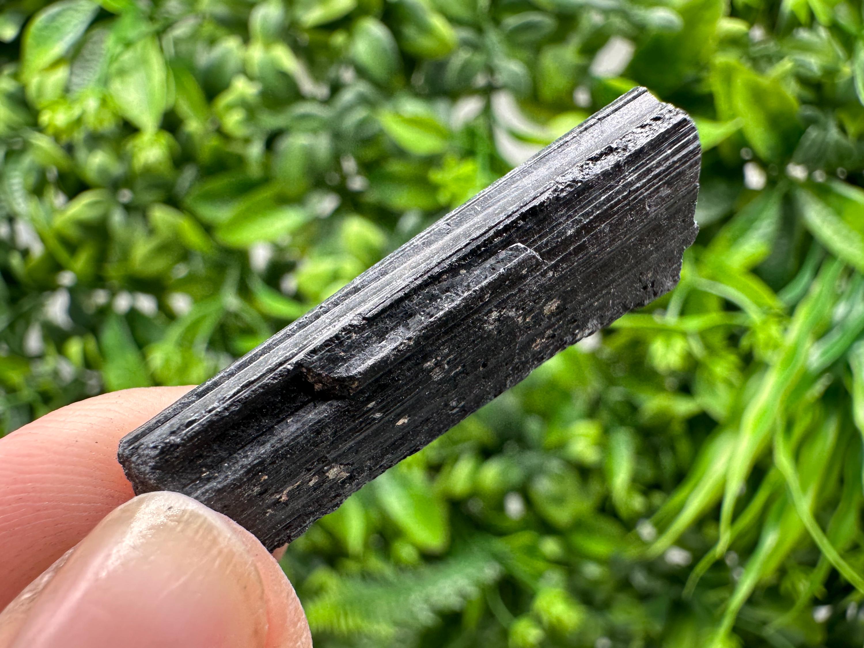 Natural Black Tourmaline Crystal – Raw Protective Stone, Healing Crystal, Grounding Mineral Gift