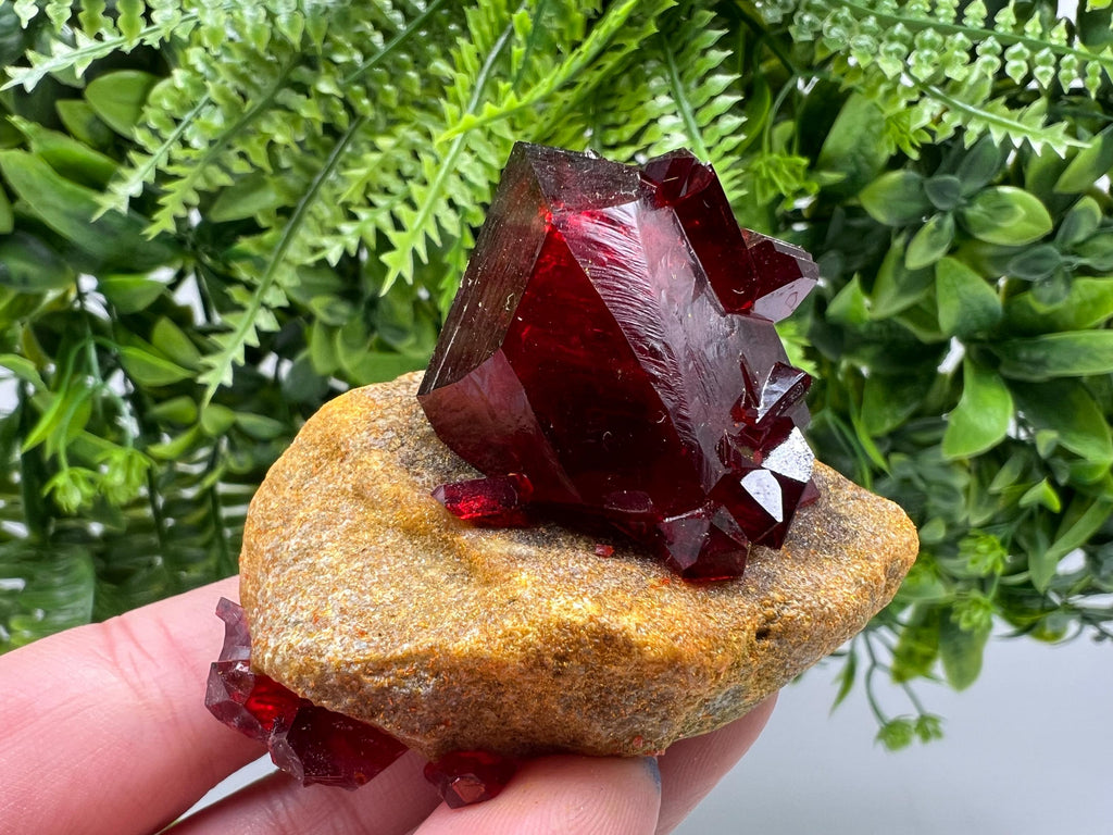 XXL Lab Grown Pruskite Ruby Crystal on Matrix