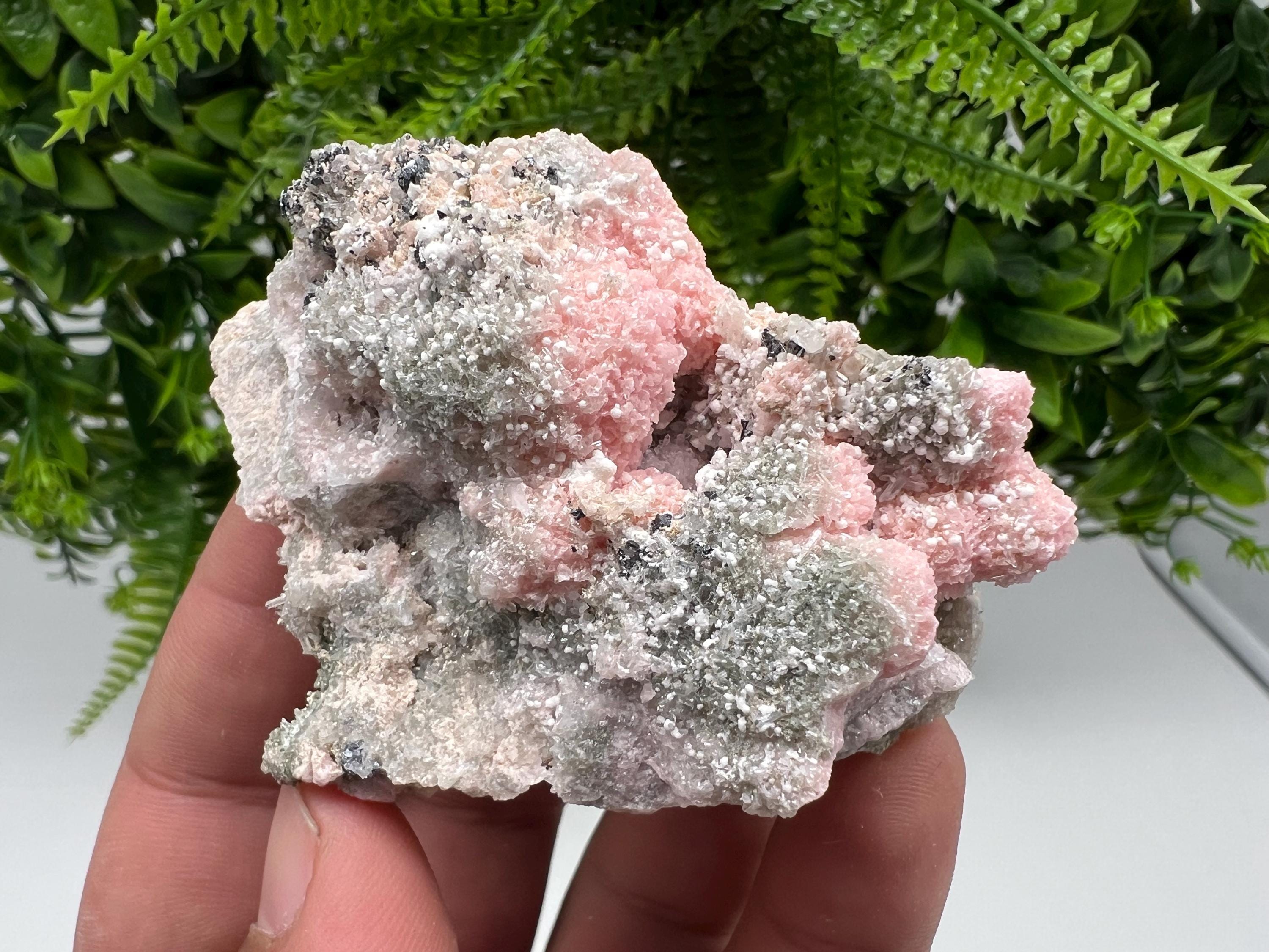 RARE Rhodochrosite with Calcite: Starnica Mine, Bulgaria