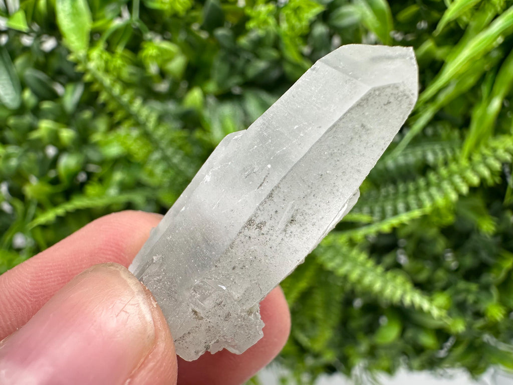 Chlorite Green Quartz Crystal with Sphalerite Inclusions