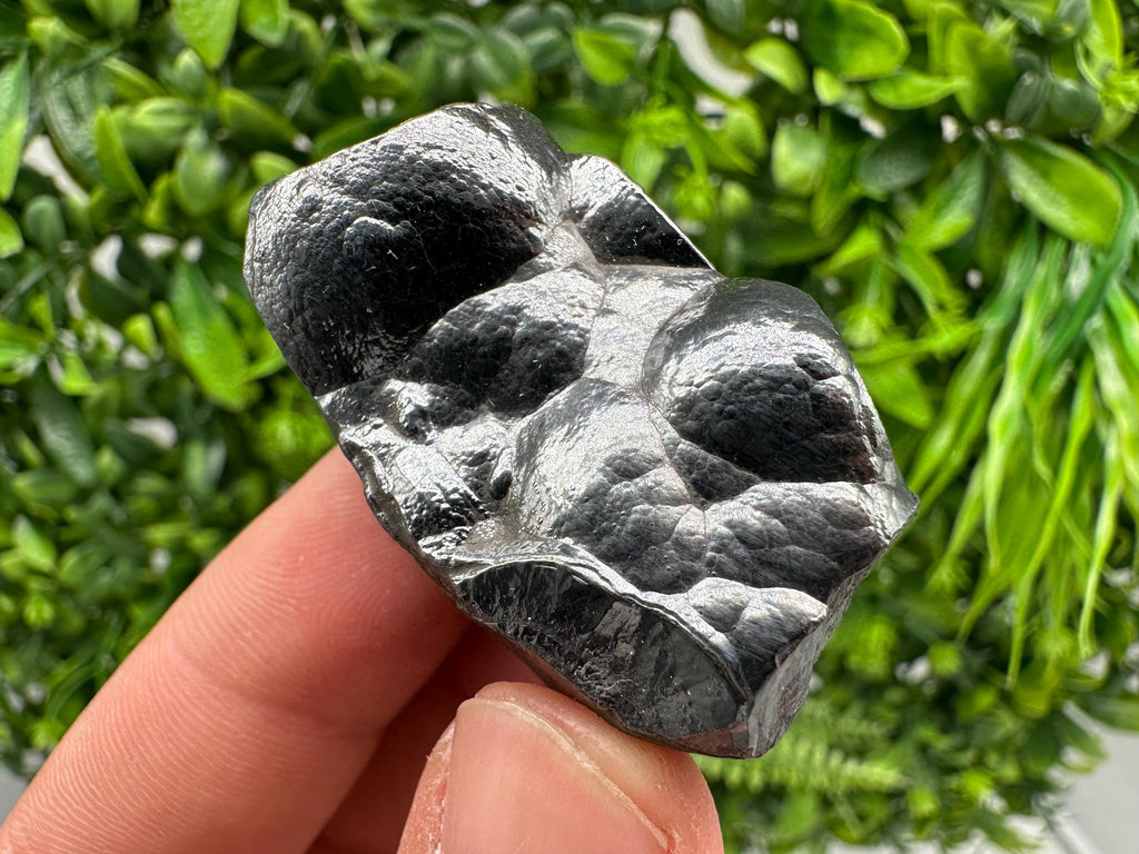 Botryoidal Black Hematite Specimen: Moroccan Crystal for Reiki Chakra