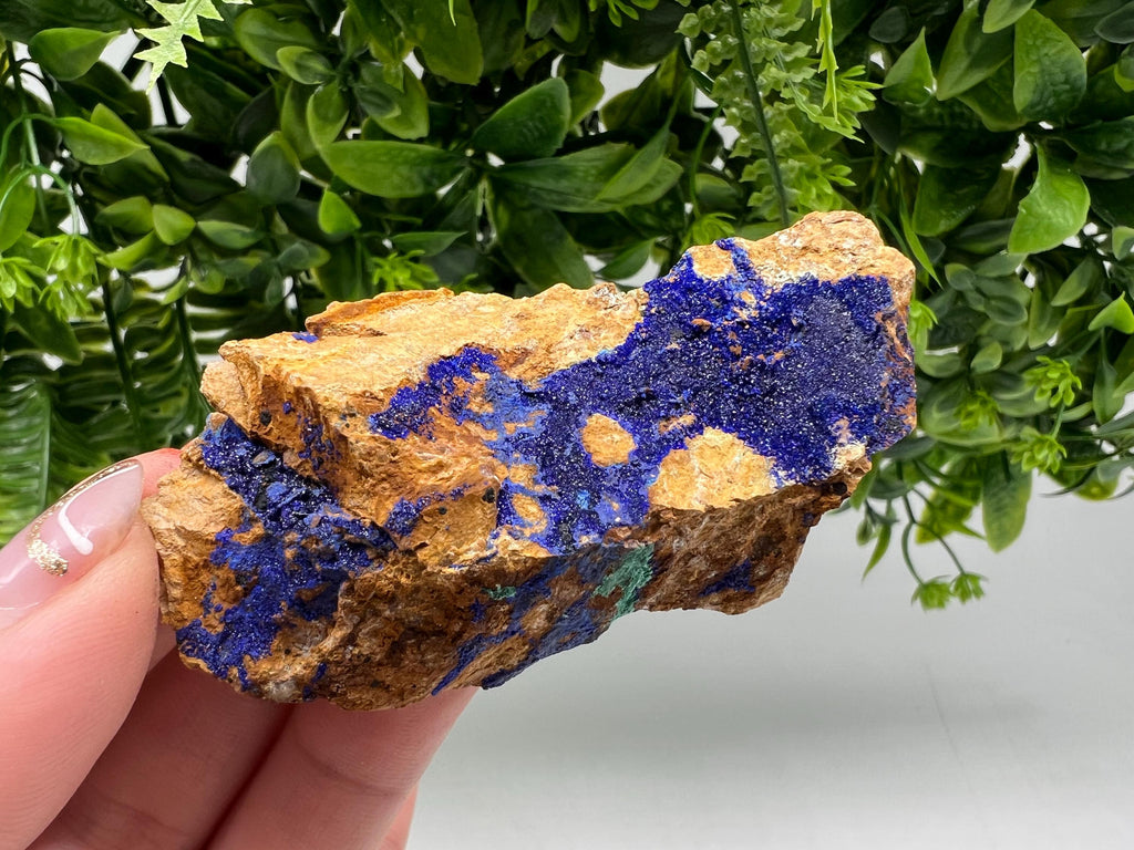 Azurite Malachite Mineral Specimen: Moroccan Blue-Green Crystal, Collector Stone