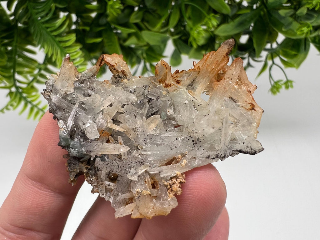 Bulgarian Quartz Mineral Specimen: Iron Oxide Limonite Inclusion