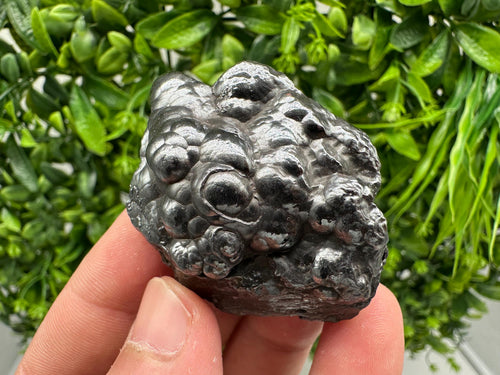 Botryoidal Black Hematite Specimen: Moroccan Crystal for Reiki Chakra