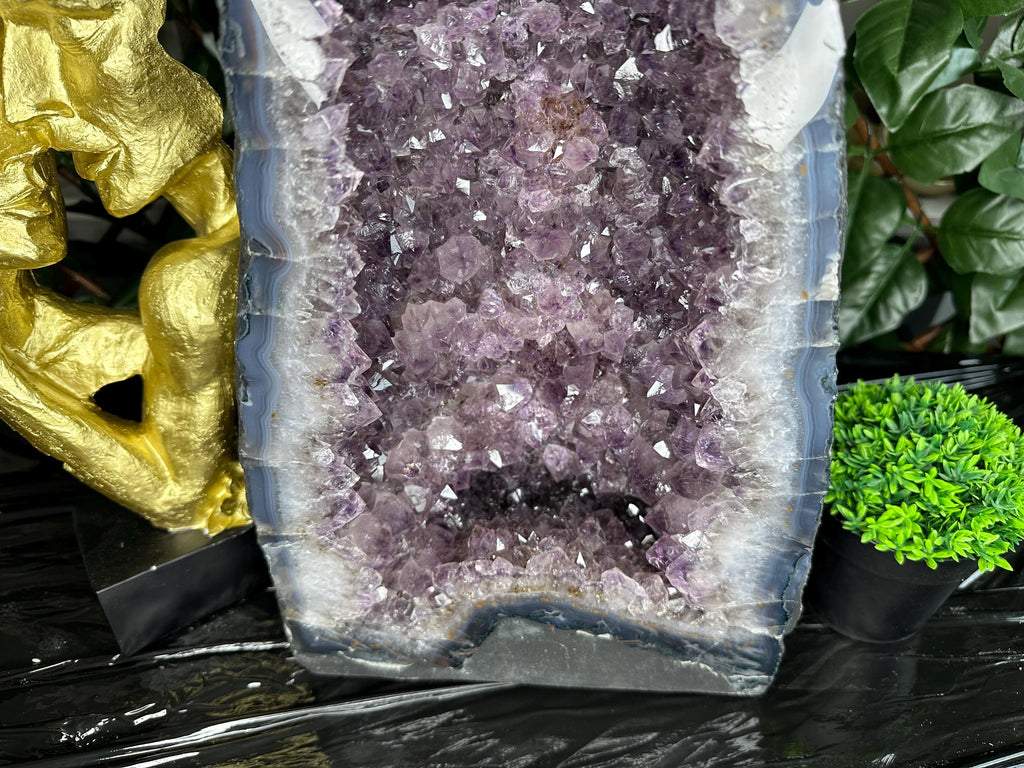 Large Amethyst Geode, Brazil Mineral Specimen, Purple Quartz