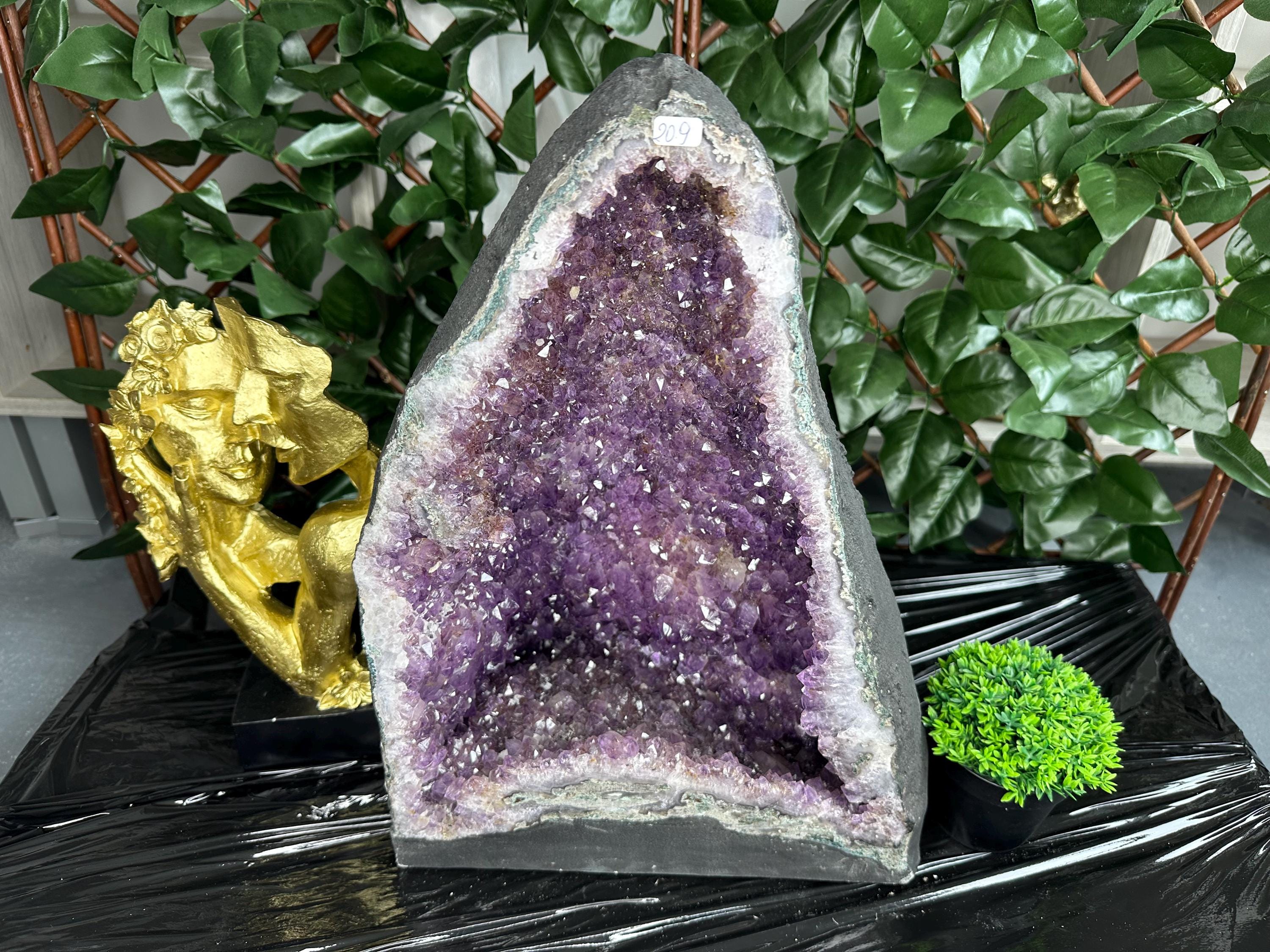 Large Amethyst Geode, Brazil Mineral Specimen, Purple Quartz