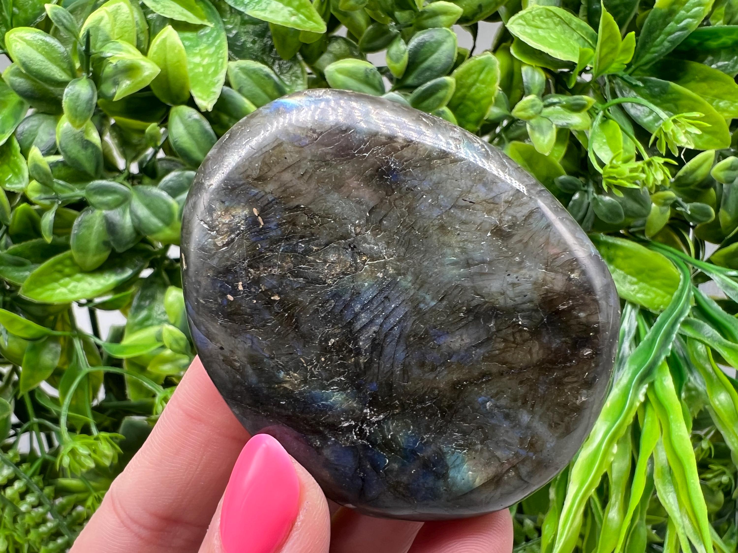 Polished Labradorite Stone: Multifire Crystal Decor Slab, Rainbow Sheen