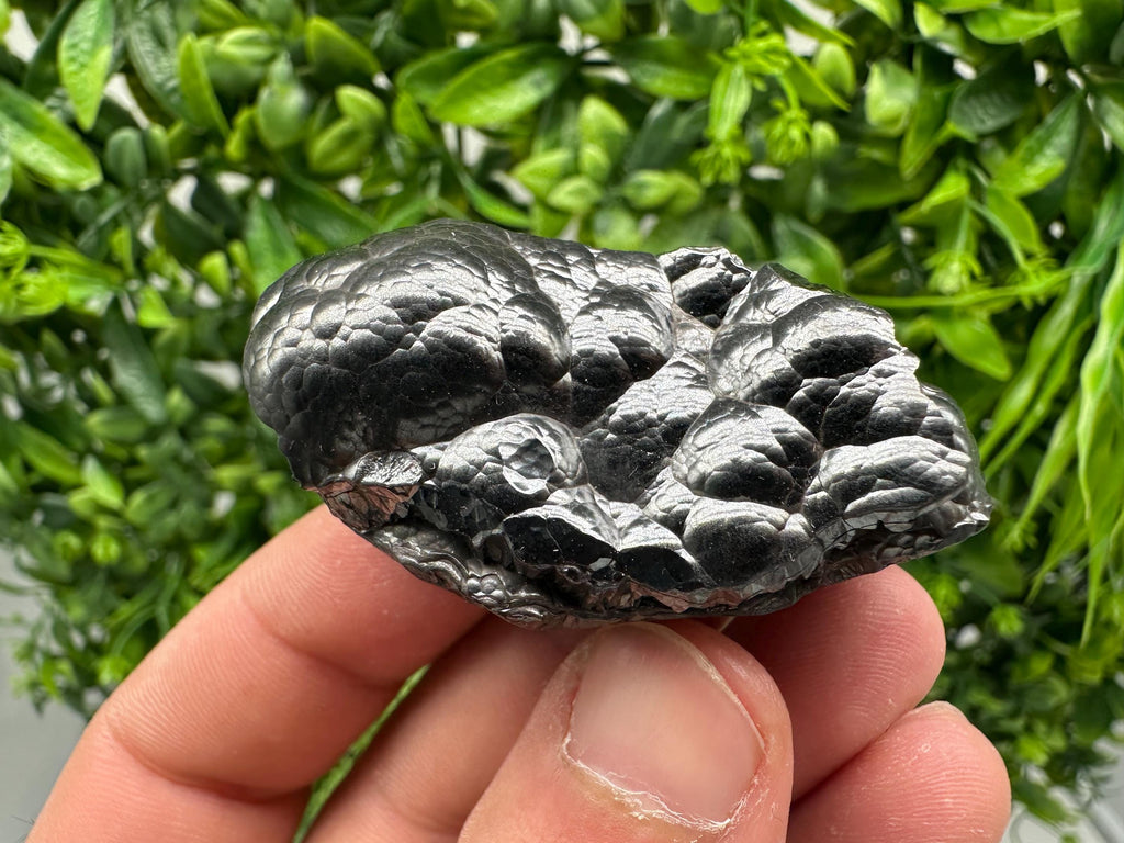 Botryoidal Black Hematite Specimen: Moroccan Crystal for Reiki Chakra