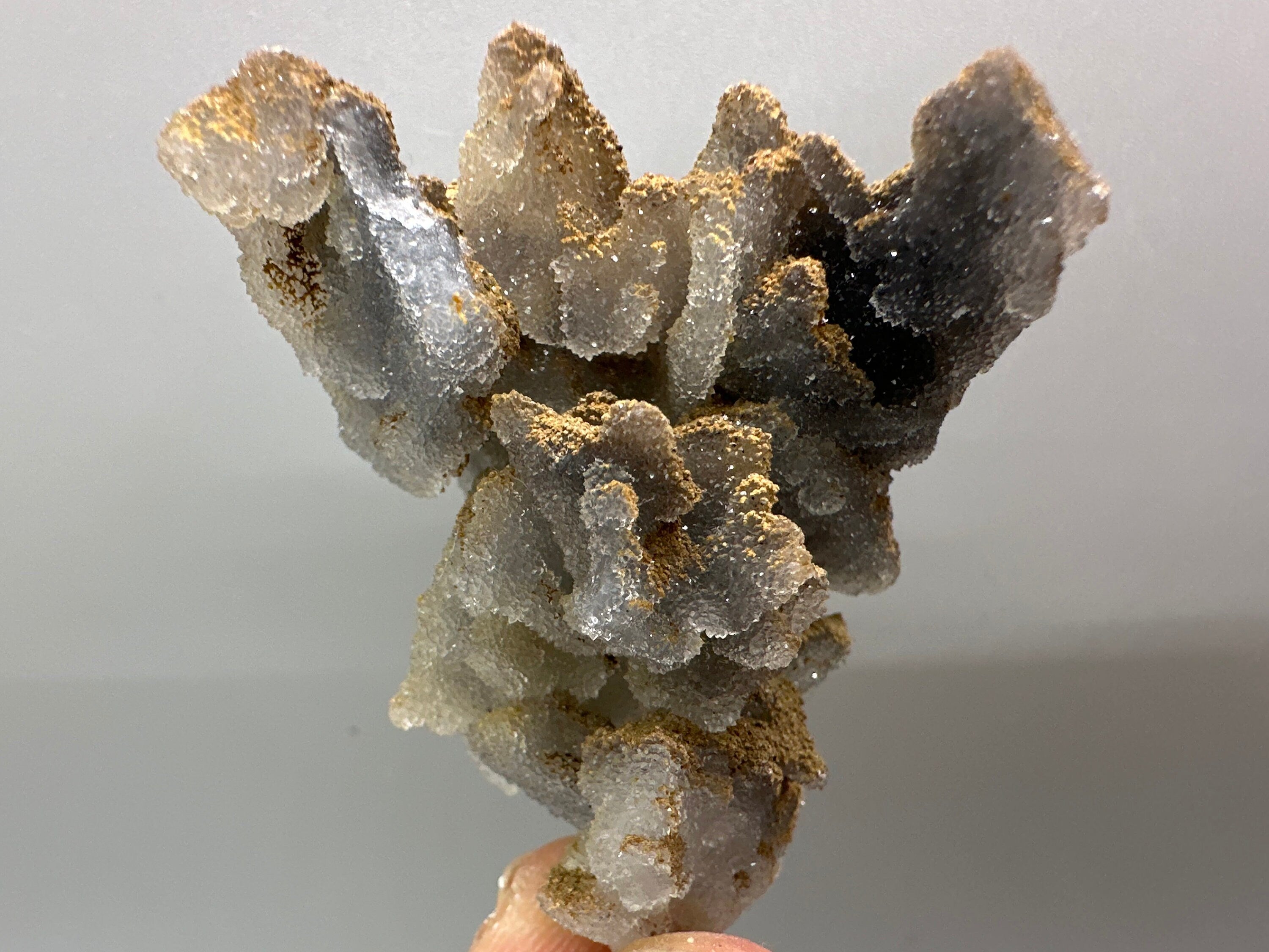 Chlorite Chalcedony Quartz Cluster, Madan Bulgaria Mineral Specimen