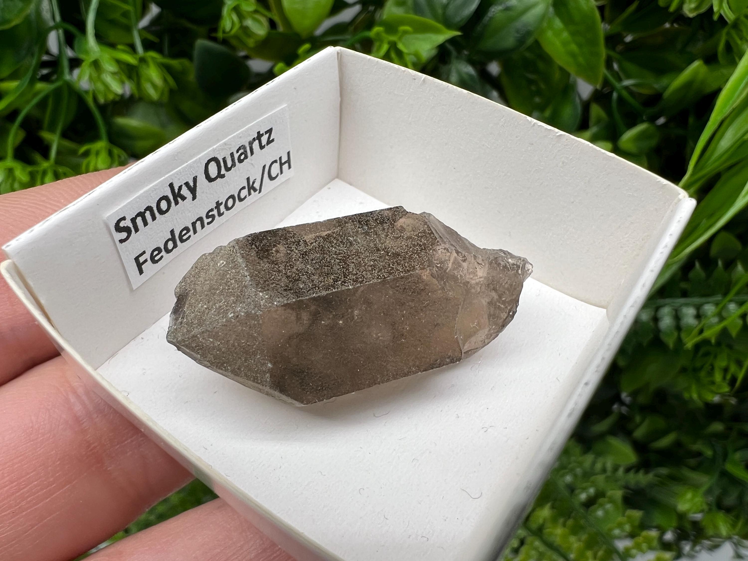 Rare Smoky Quartz Point, Fedenstock Switzerland Mineral Specimen (40MM)