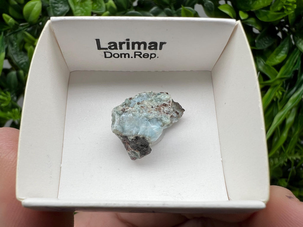 Rare Raw Larimar Specimen: Dominican Republic Crystal (20/15mm)