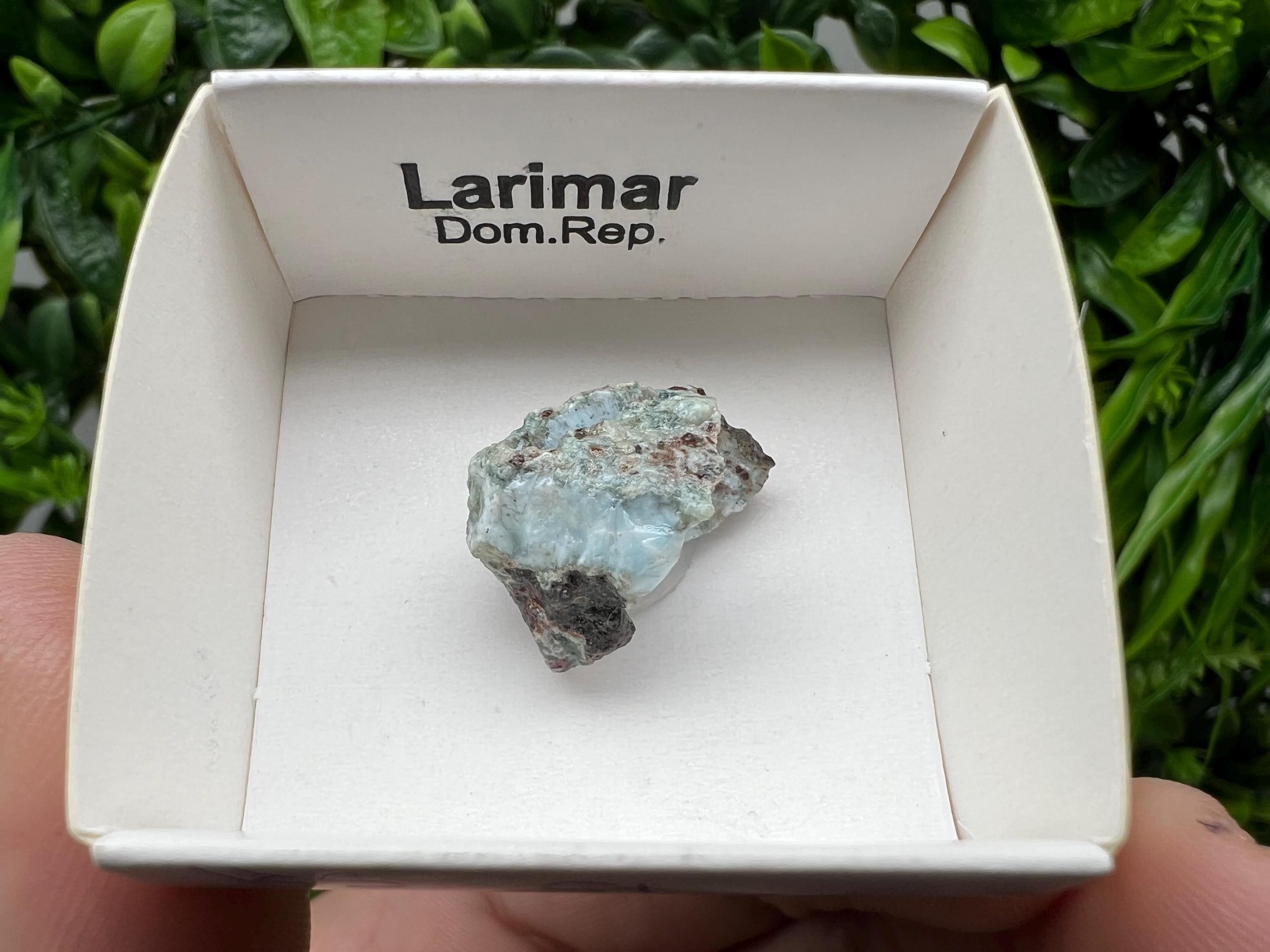Rare Raw Larimar Specimen: Dominican Republic Crystal (20/15mm)