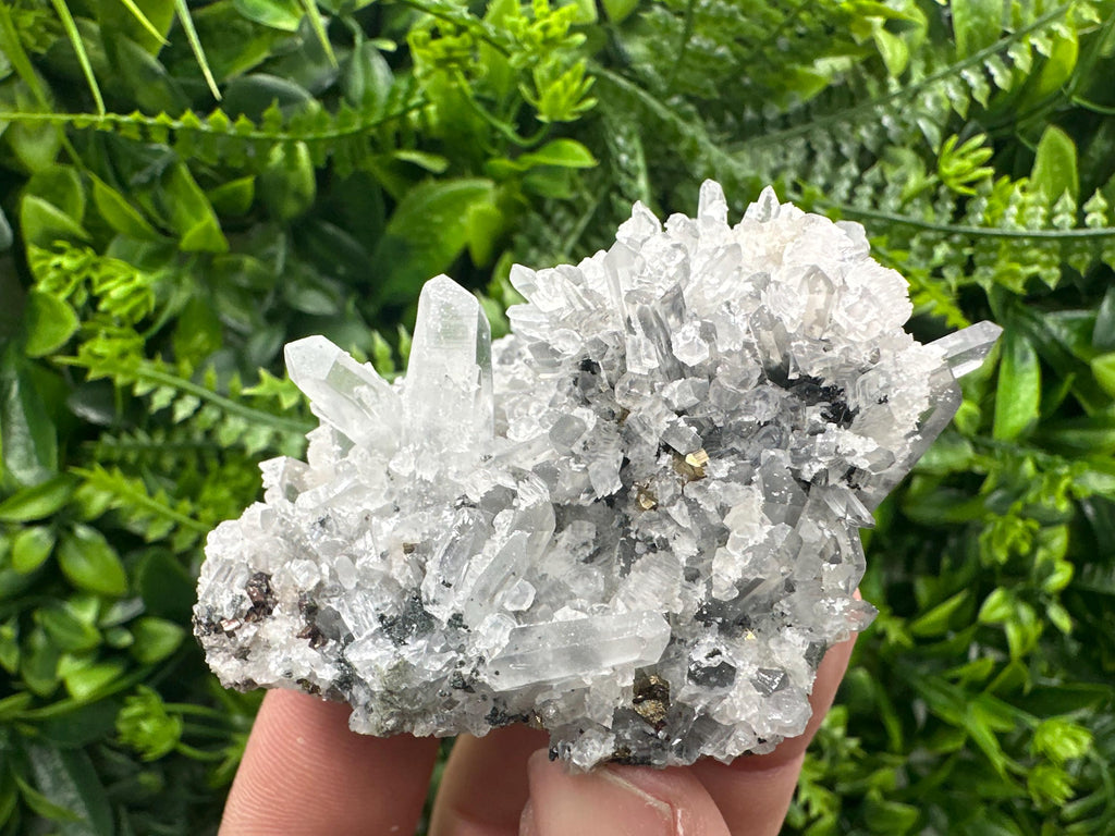 Borieva Mine Quartz Crystal, Calcite, Pyrite Specimen, Home Decor