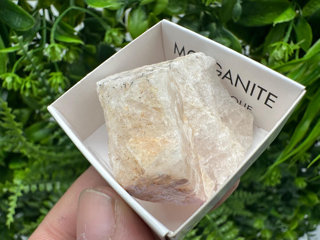 Rare Raw Morganite Crystal, Mozambique Mineral Specimen