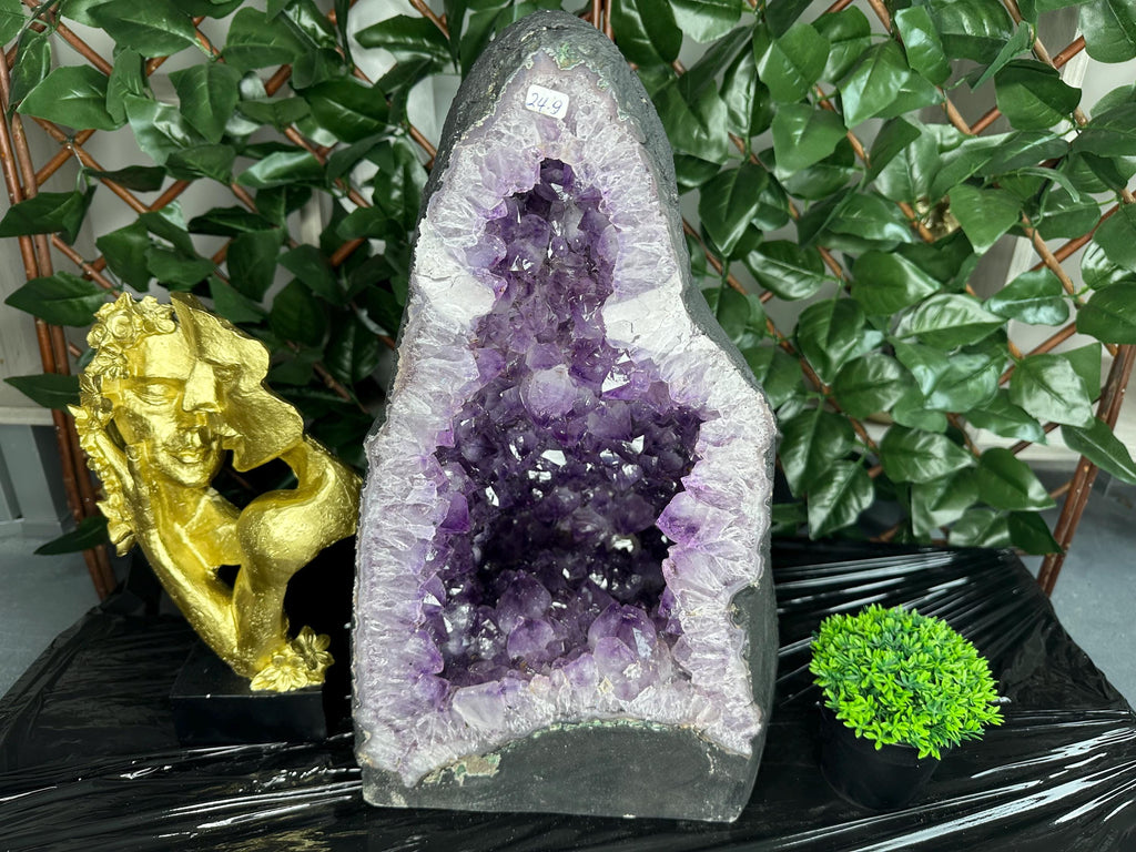 Large Amethyst Geode, Brazil Mineral Specimen, Purple Quartz