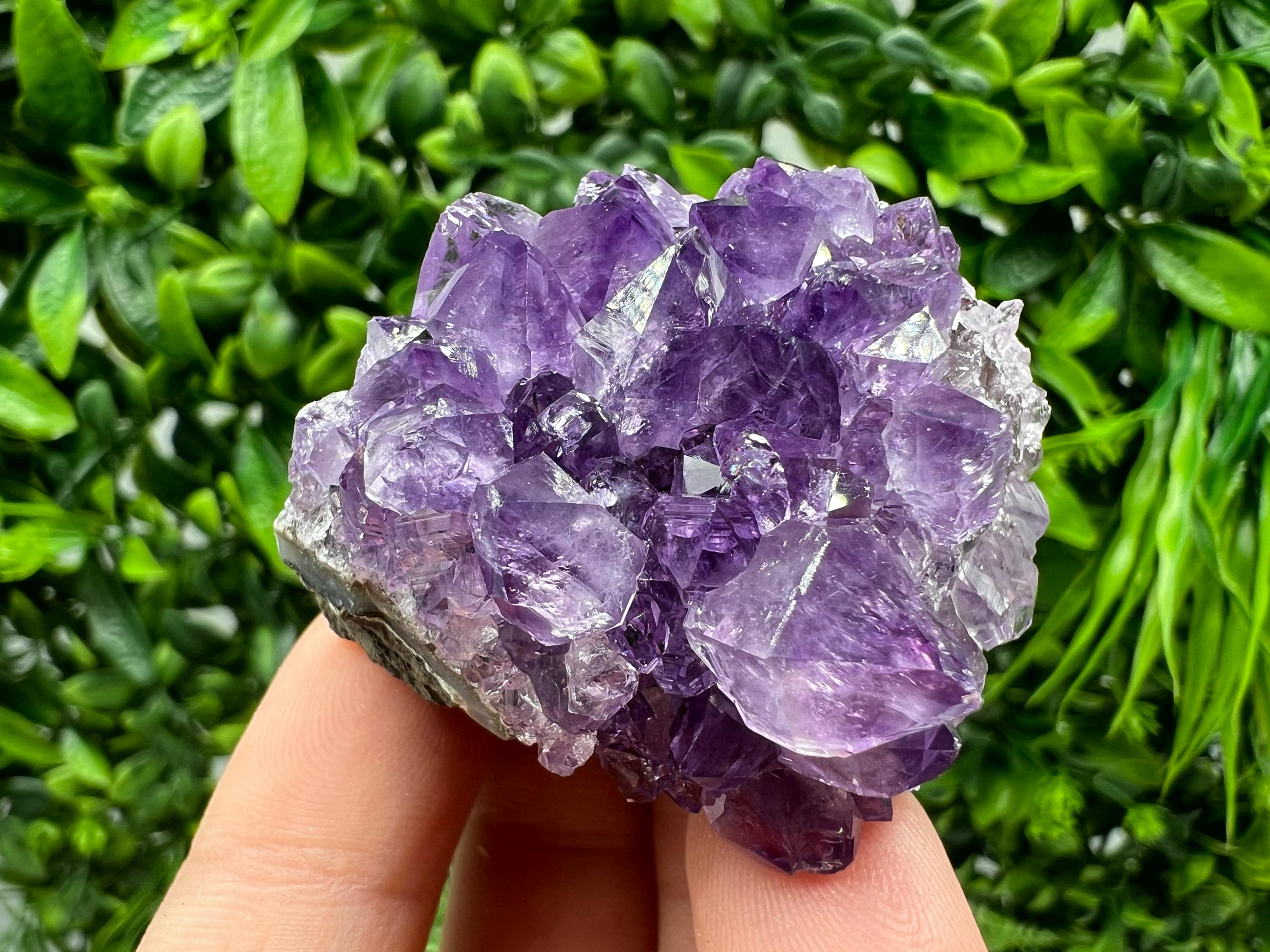 Uruguay Amethyst Cluster, Natural Purple Crystal, Home Decor