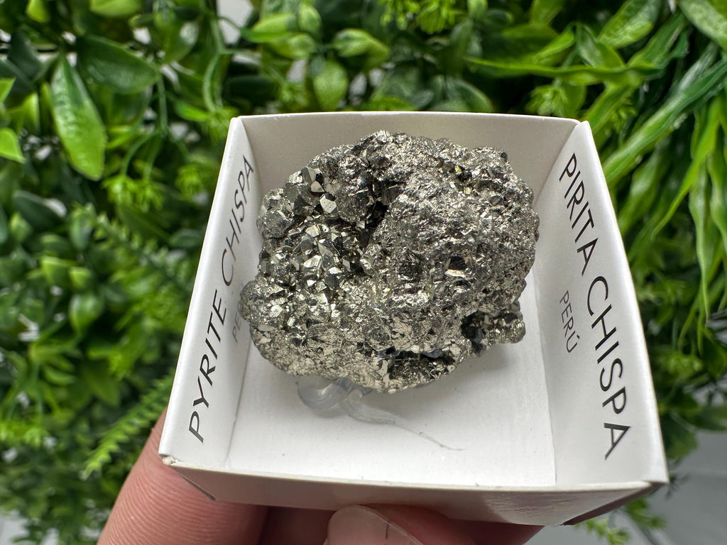 Peruvian Pyrite Cube, Natural Shiny Mineral Specimen, Home Decor Stone