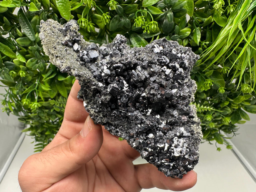 Sphalerite Galena Crystal Cluster with Quartz, Epidote & Chlorite