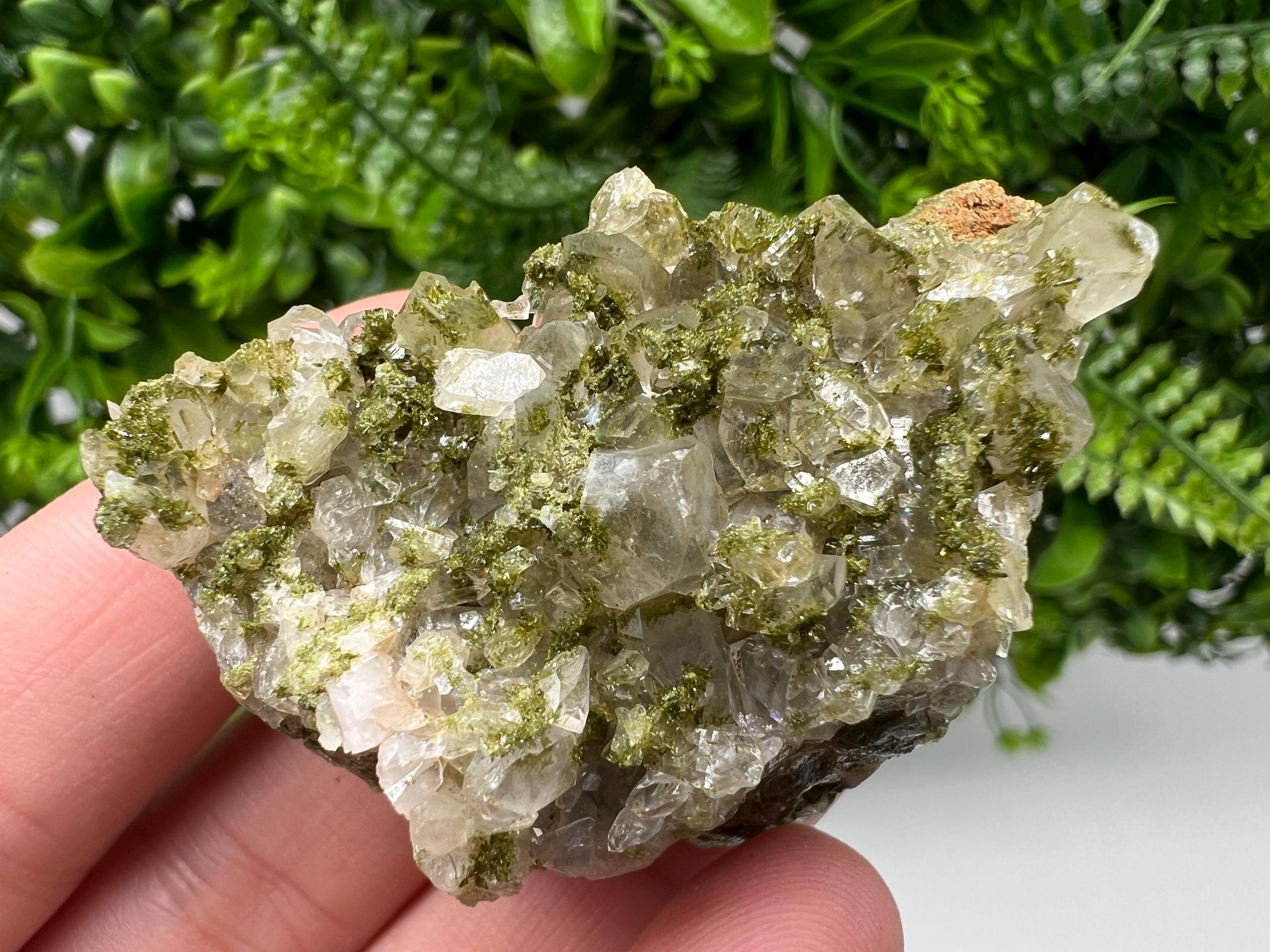Rainbow Epidote with Quartz Mineral Specimen, Hakkari Turkey