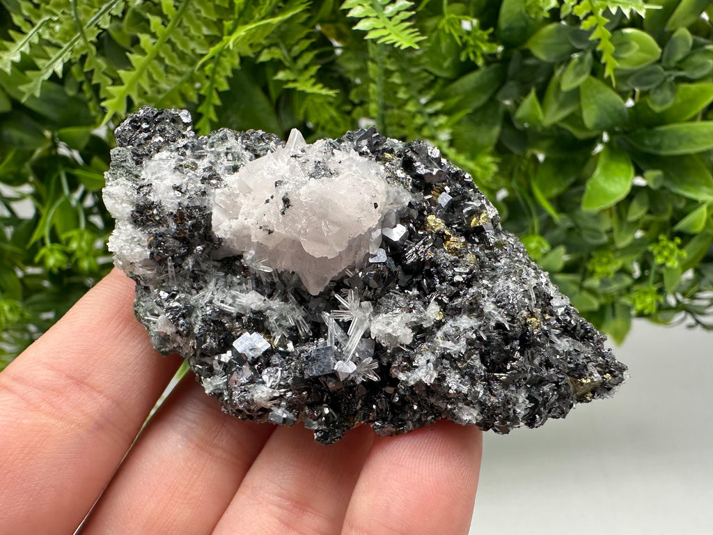 Pyrite on Green Quartz Specimen, Borieva Mine, Bulgaria