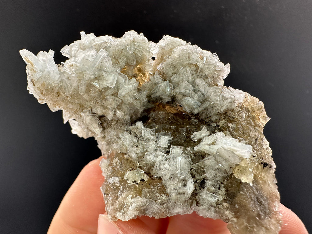 Blue Barite on Yellow Fluorite Mineral Specimen from Spain