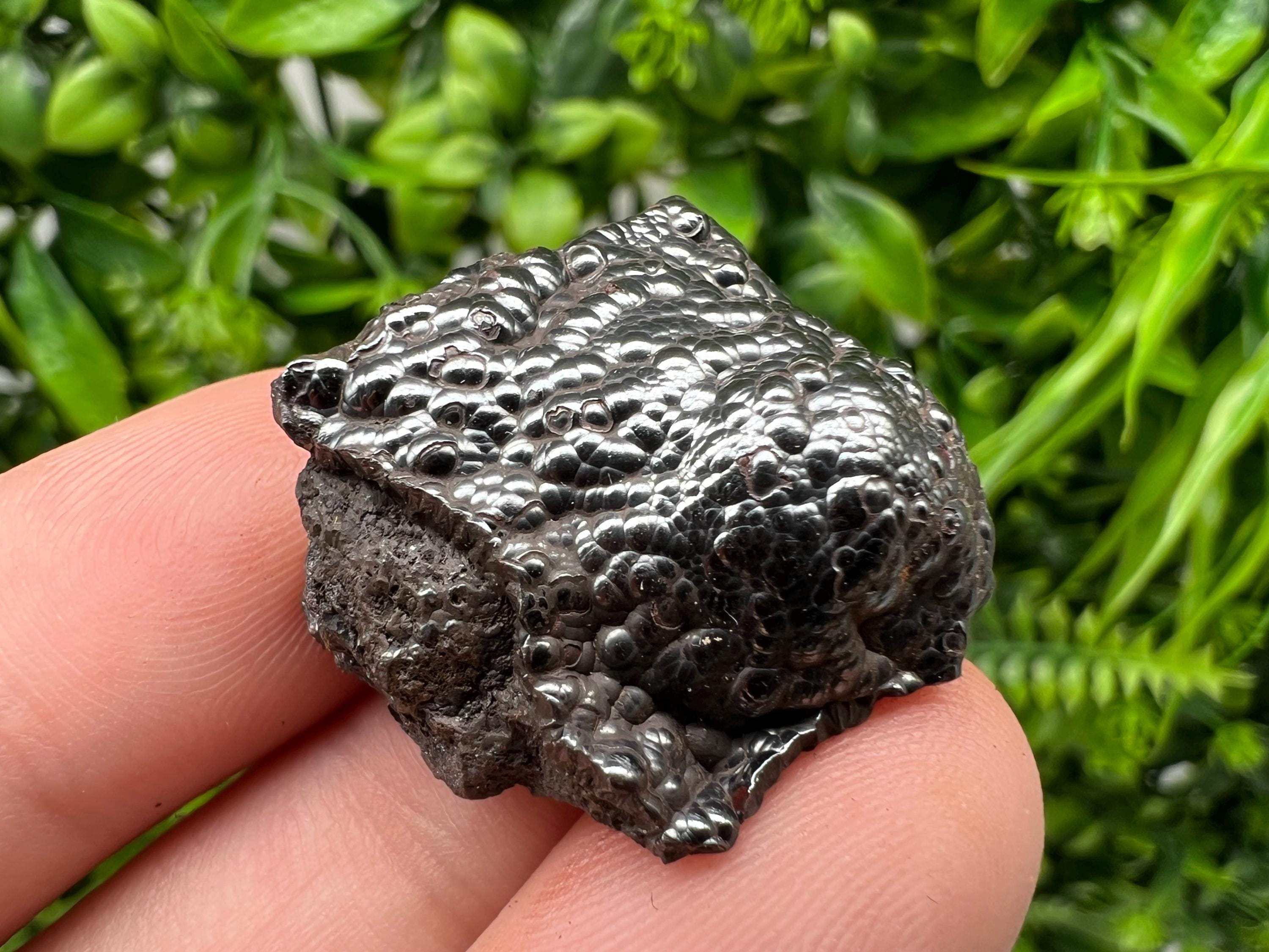 Botryoidal Black Hematite Specimen: Moroccan Crystal, Chakra Reiki