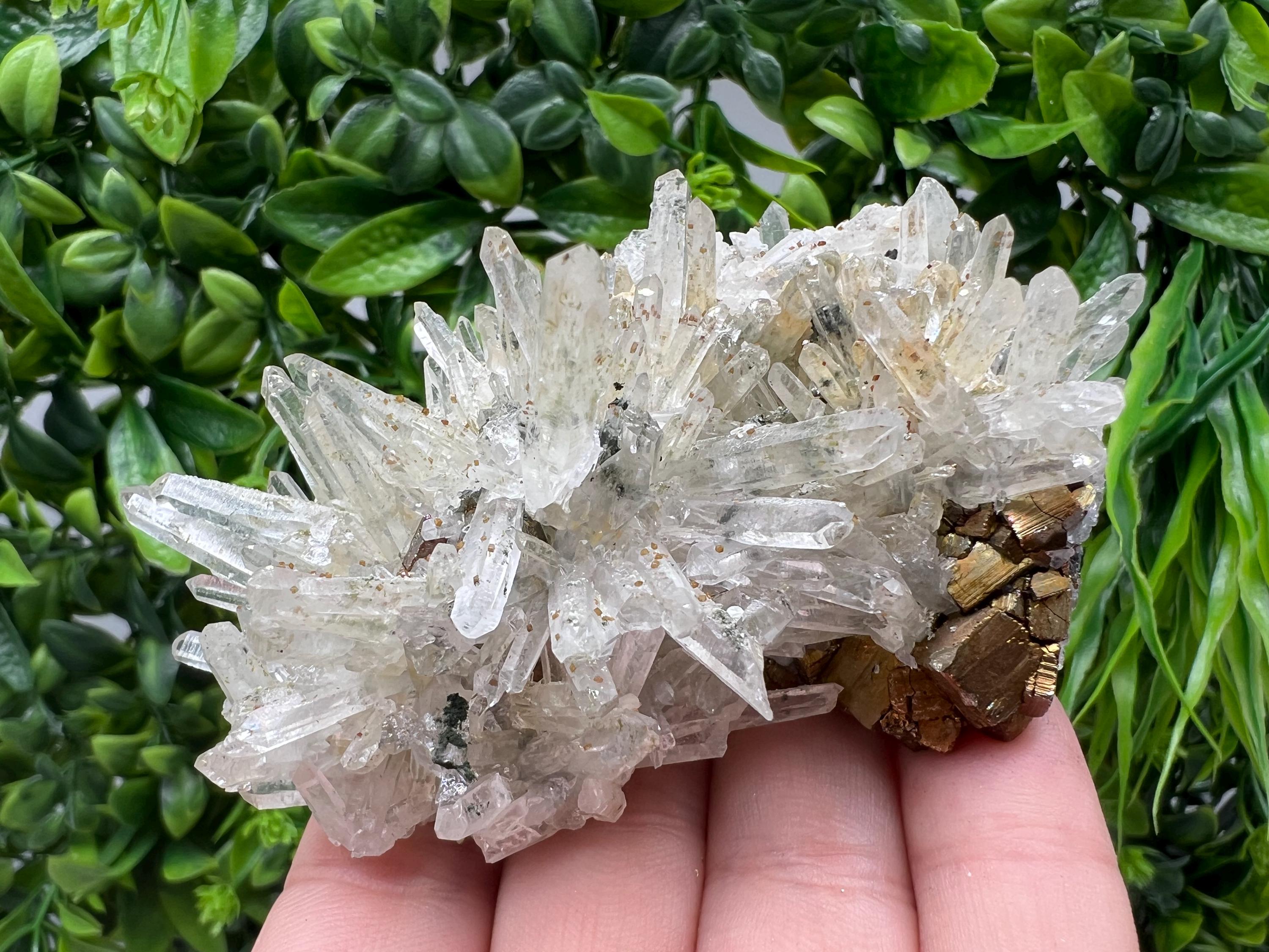 Stunning Pyrite on Quartz,Calcite from Borieva mine,Madan,Bulgaria,natural,collectible mineral specimen,home decor stone,collection crystal