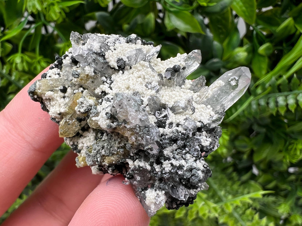 Chlorite Epidote Quartz Mineral Specimen, Bulgaria Home Decor Stone