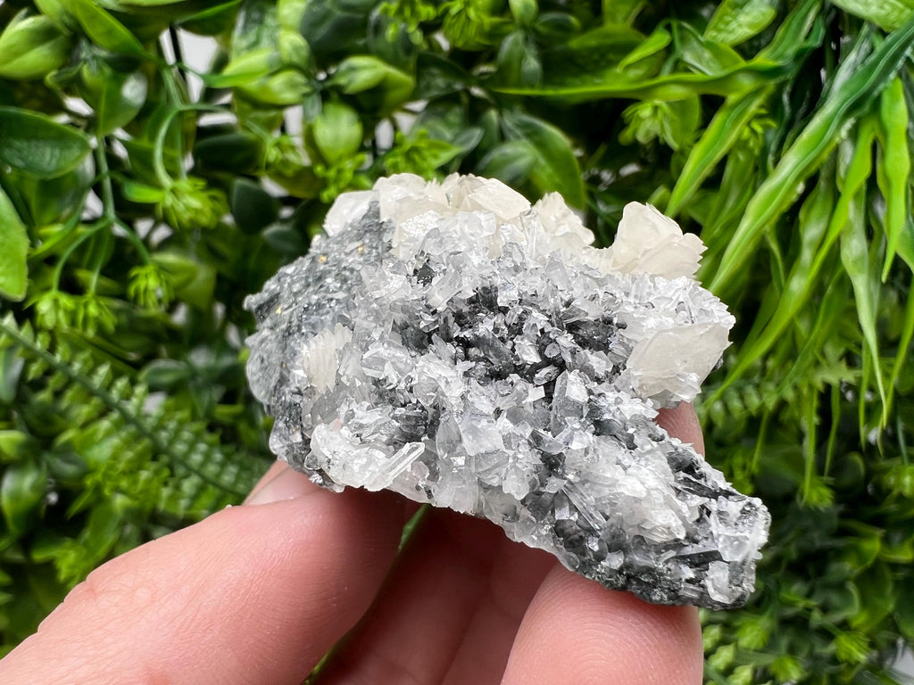 Calcite on Quartz Specimen: Borieva Mine, Bulgaria